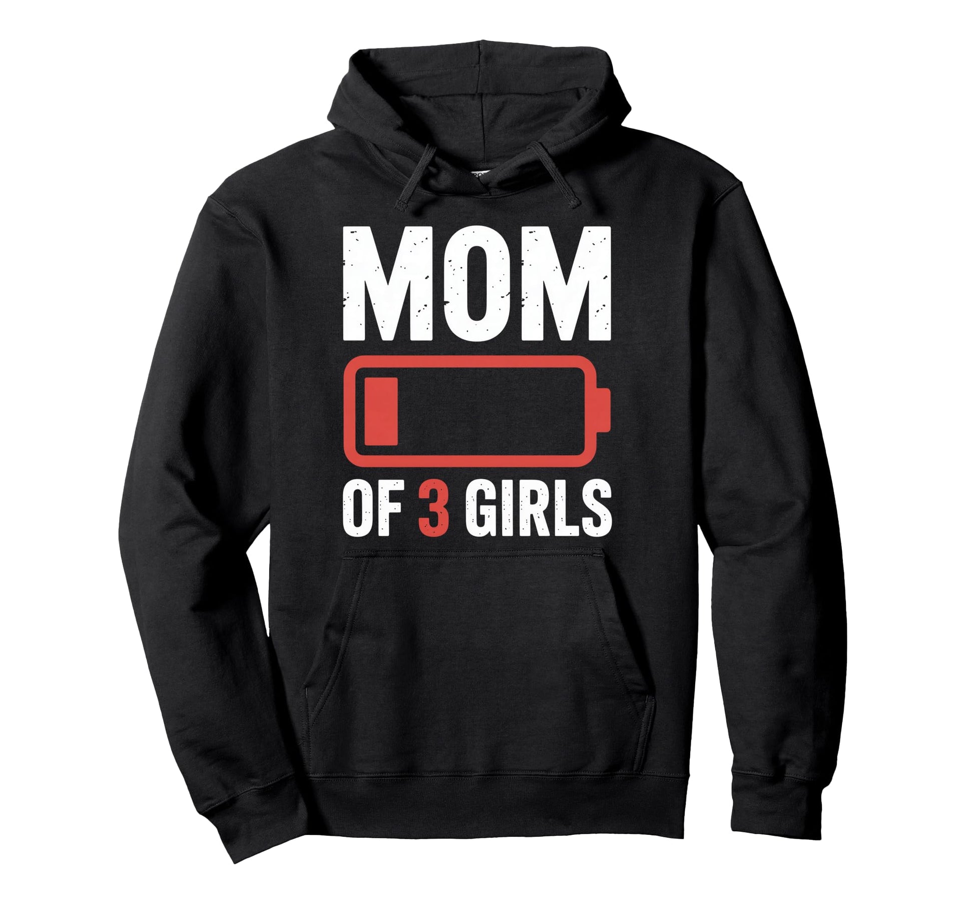 Mom 3 Funny Exhausted Mother Hoodie - Aesthetic Graphic for Adults - T-Shirt, Sweatshirt, Hoodie
