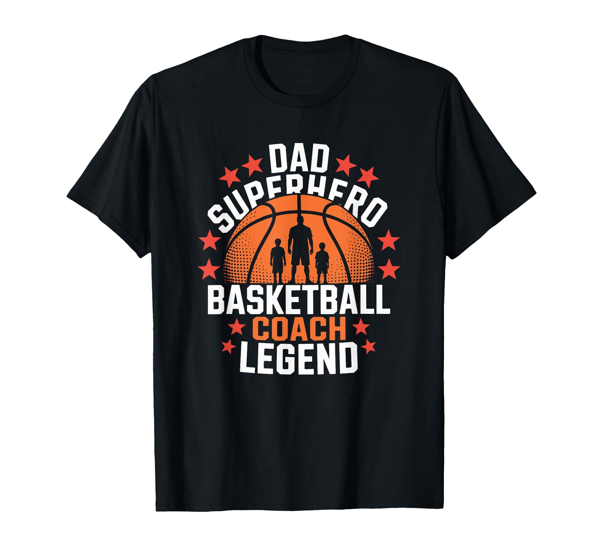 Dad Superhero Basketball Coach T-Shirt - Fun Novelty Design for Adults - T-Shirt, Sweatshirt, Hoodie