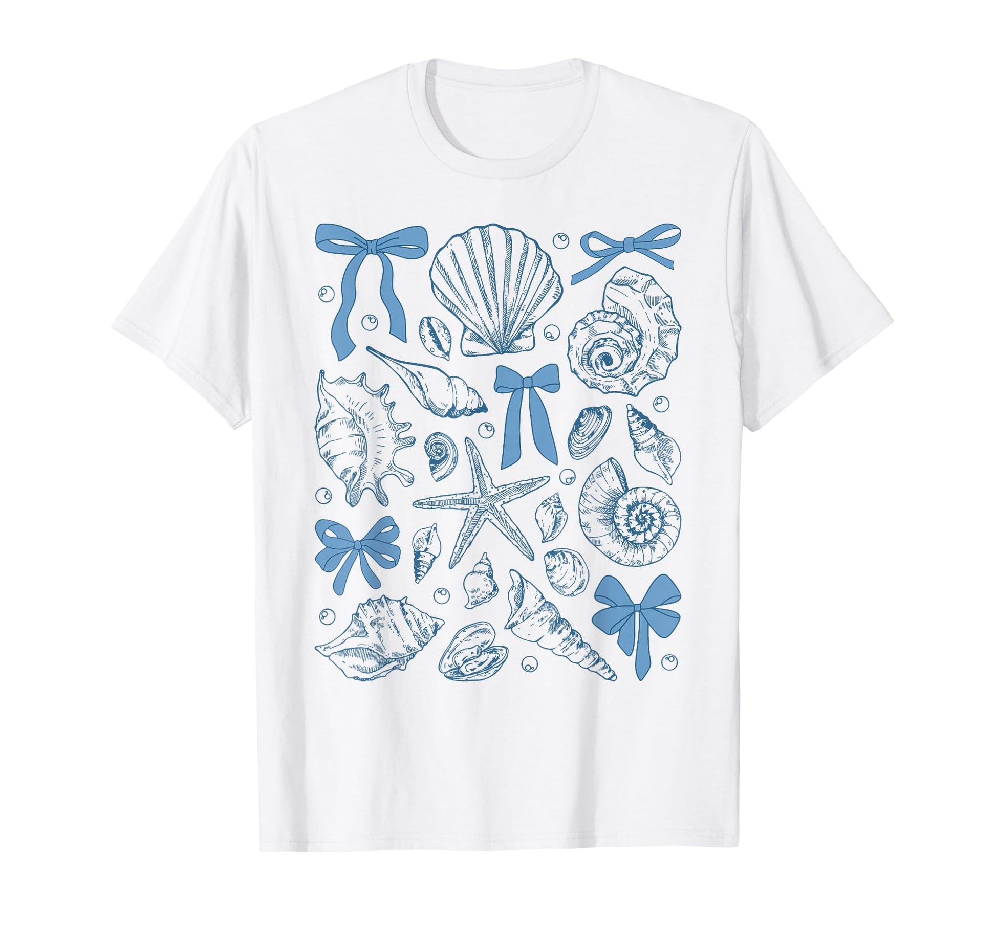 Seashell Starfish Summer Vacation T-Shirt - Trendy Graphic for Adults - T-Shirt, Sweatshirt, Hoodie