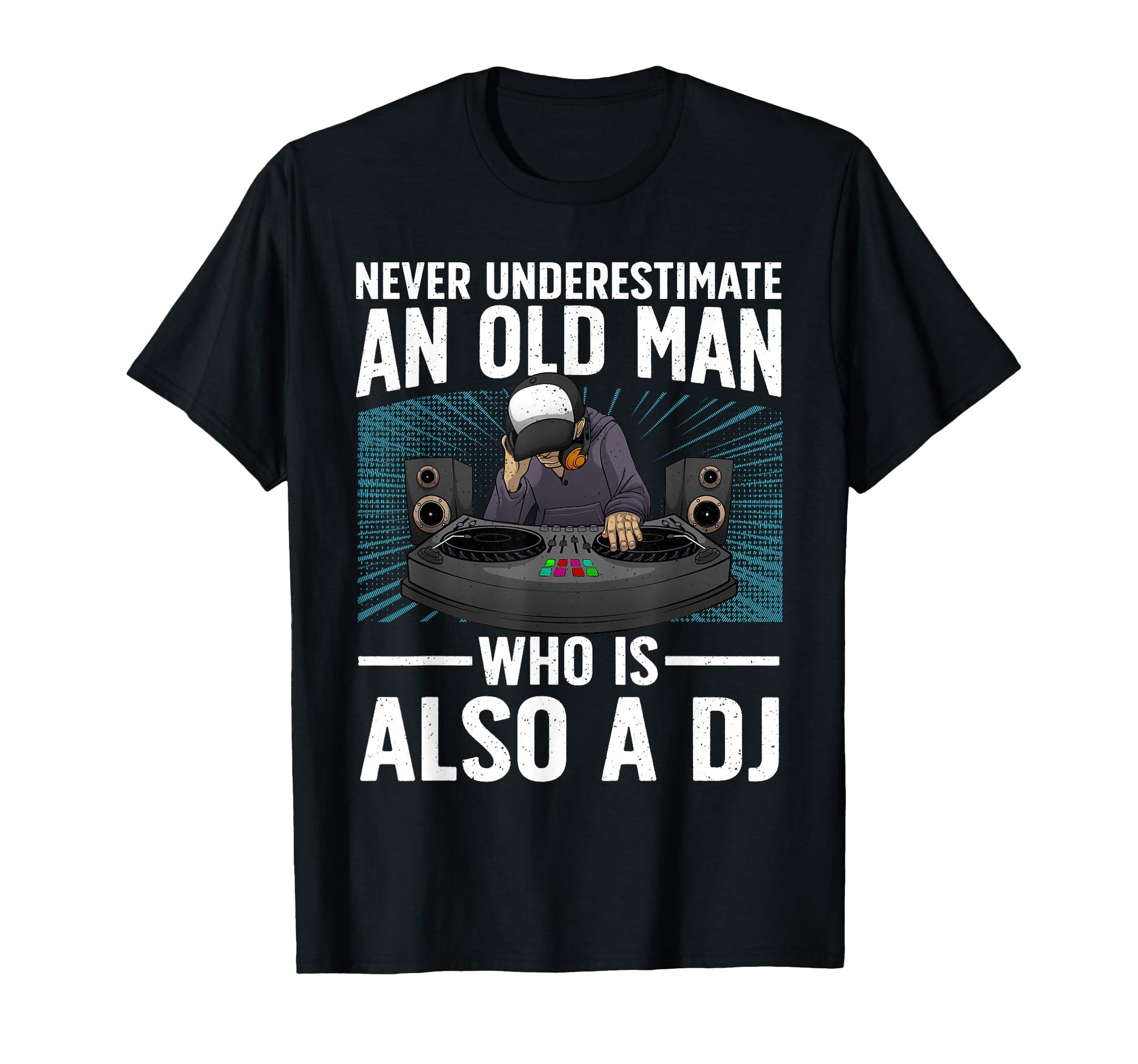 Dj Art Grandpa Dad Dj Turntable T-Shirt - Casual Everyday Wear for Adults - T-Shirt, Sweatshirt, Hoodie