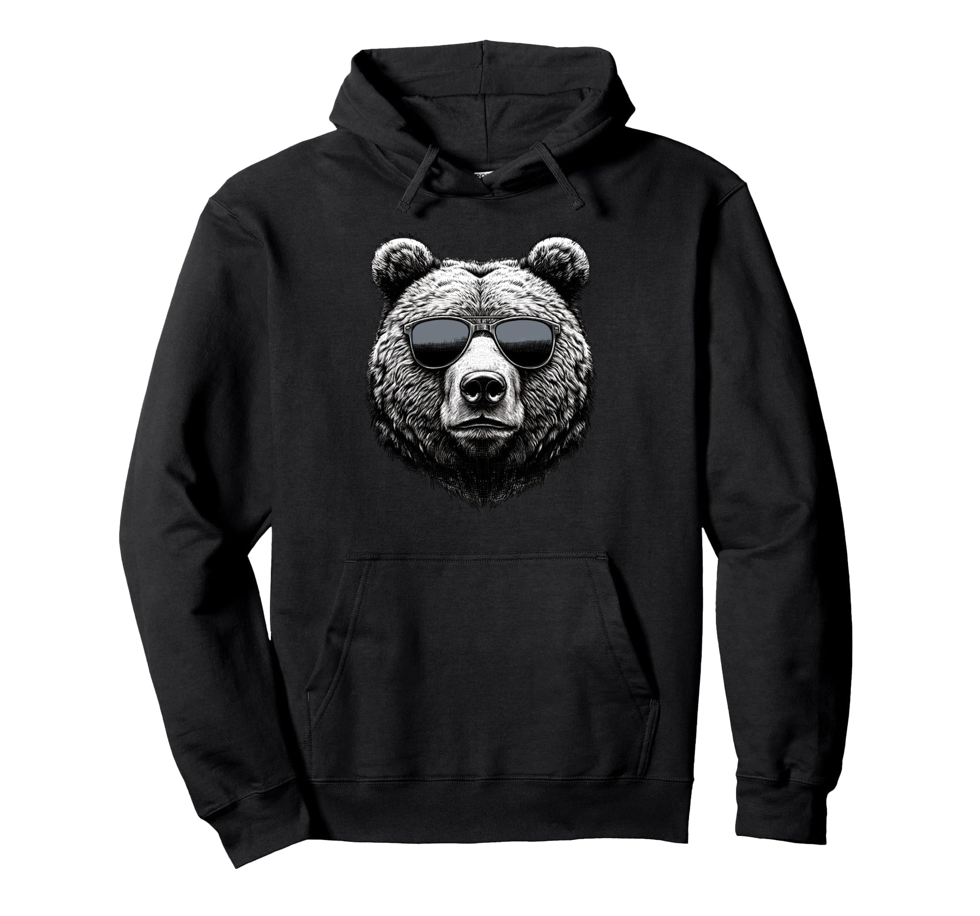 Funny Bear Punk Rock Dad Papa Gifts Hoodie - Trendy Graphic Men Women - T-Shirt, Sweatshirt, Hoodie