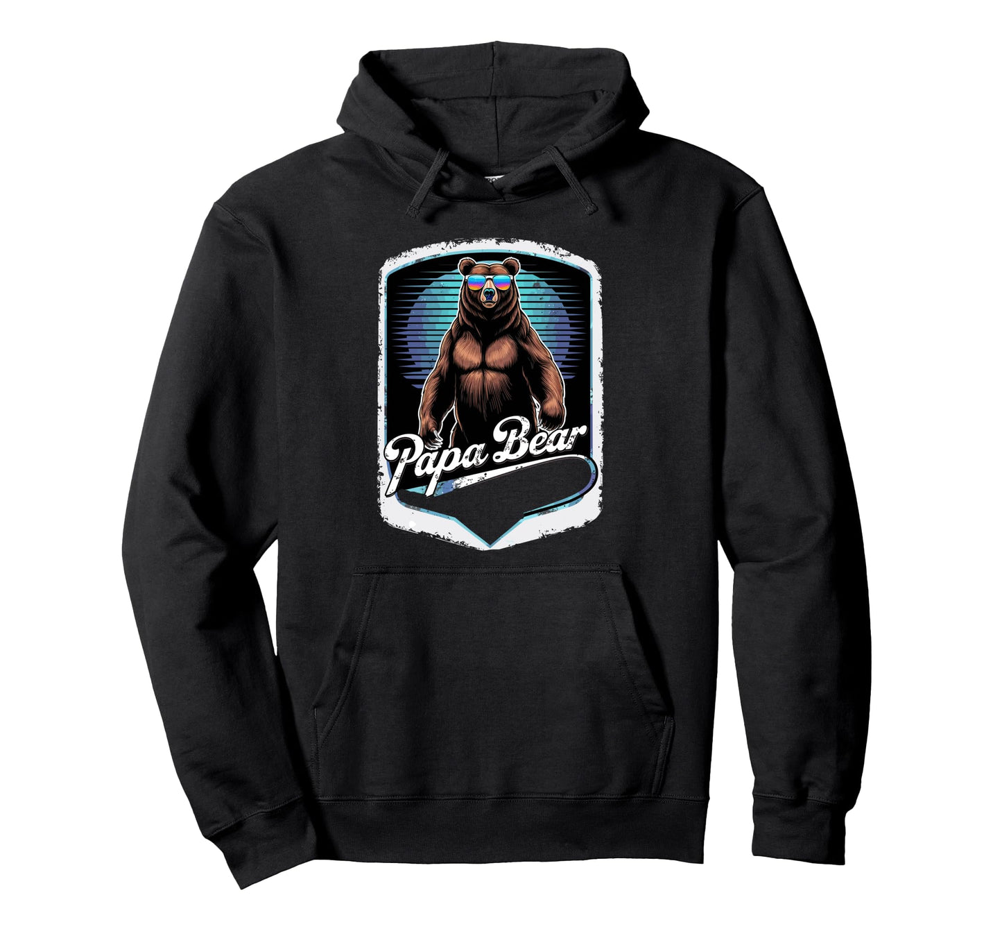 Papa Bear Husband Father Family Hoodie - Fun Novelty Design Men Women - T-Shirt, Sweatshirt, Hoodie