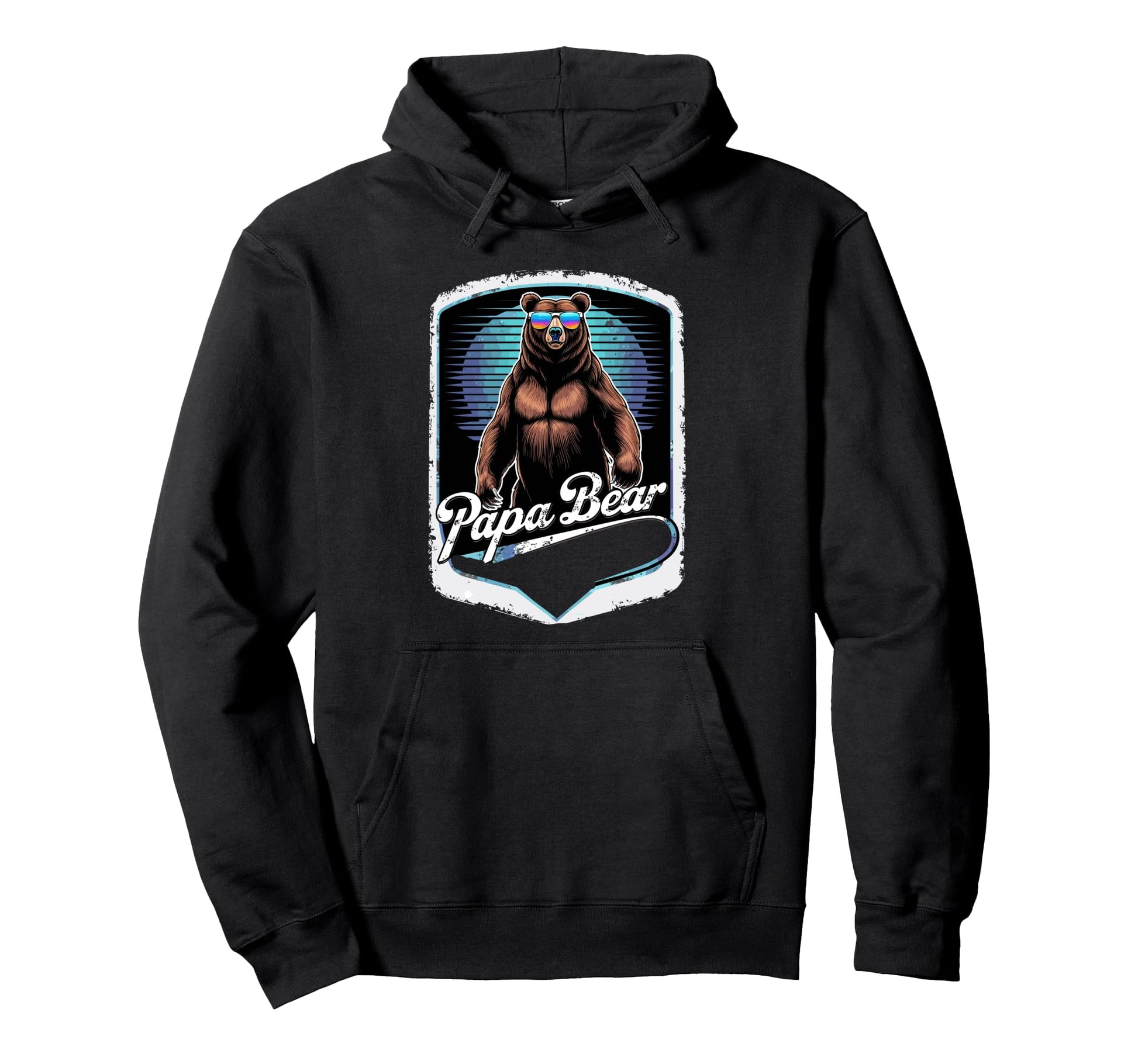 Papa Bear Husband Father Family Hoodie - Fun Novelty Design Men Women - T-Shirt, Sweatshirt, Hoodie