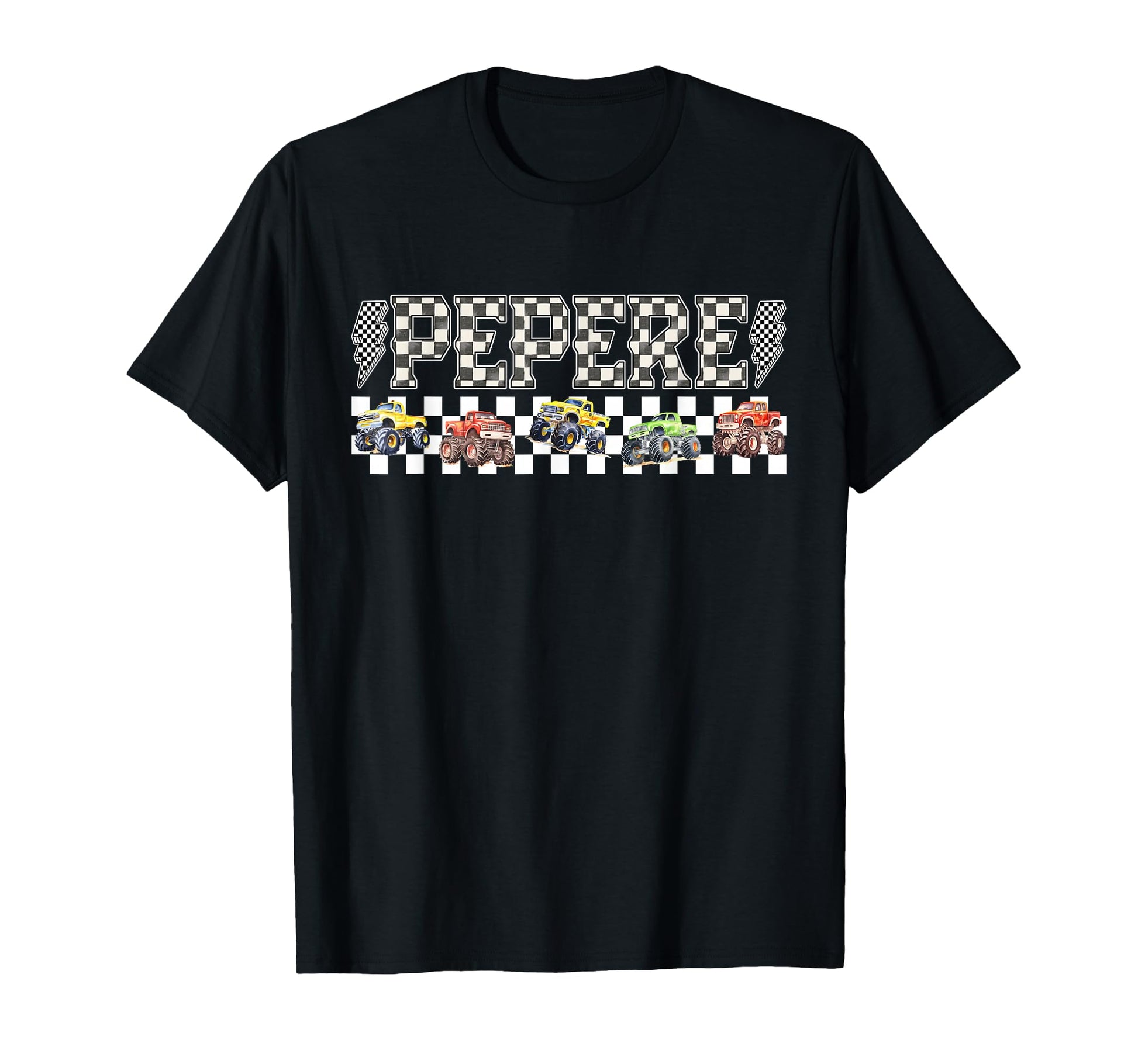 Pepere Monster Truck Family Crew Birthday T-Shirt - Graphic Print Unisex - T-Shirt, Sweatshirt, Hoodie
