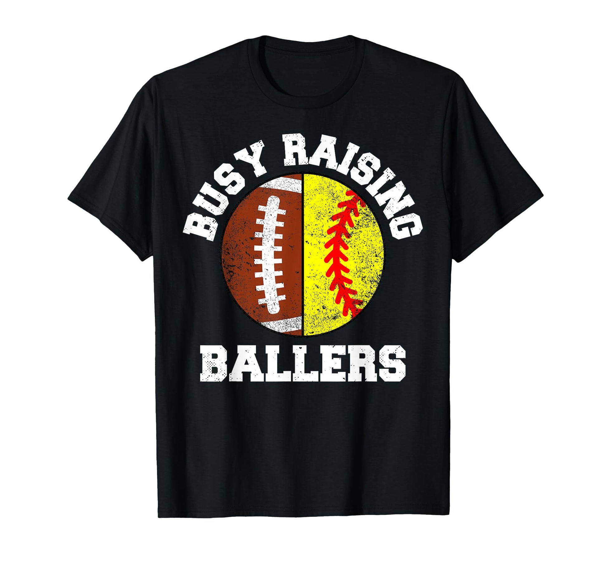 Busy Raising Ballers Funny Football T-Shirt - Aesthetic Graphic Unisex - T-Shirt, Sweatshirt, Hoodie