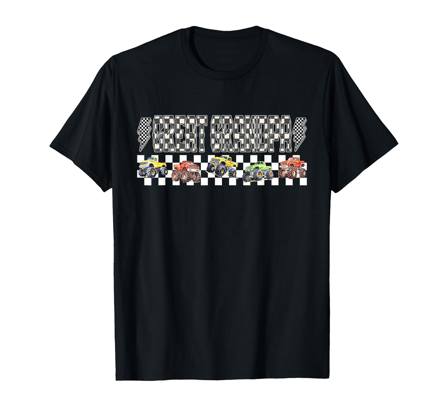 Great Grandpa Monster Truck Family Crew T-Shirt - Graphic Print Unisex - T-Shirt, Sweatshirt, Hoodie