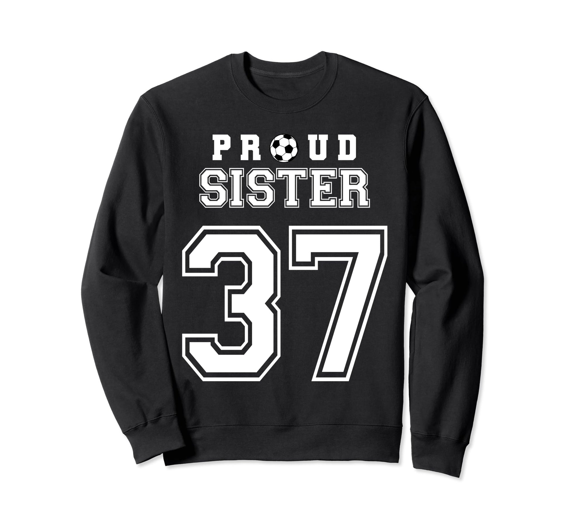 Number 37 Custom Proud Soccer Futbol Sweatshirt - Graphic Print for Adults - T-Shirt, Sweatshirt, Hoodie