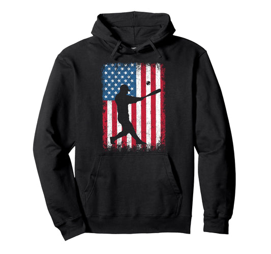 American Flag Baseball Flag Dad Mom Hoodie - Novelty Apparel Unisex - T-Shirt, Sweatshirt, Hoodie