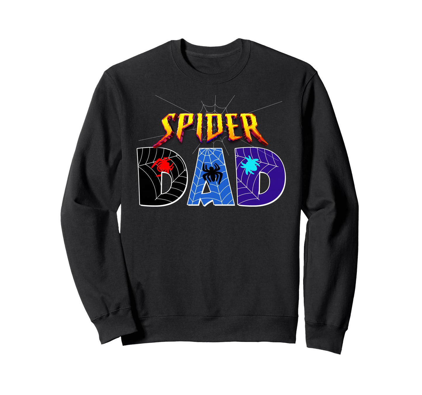 Spider Dad Fathers Day Matching Sweatshirt - Custom Art Print Unisex - T-Shirt, Sweatshirt, Hoodie