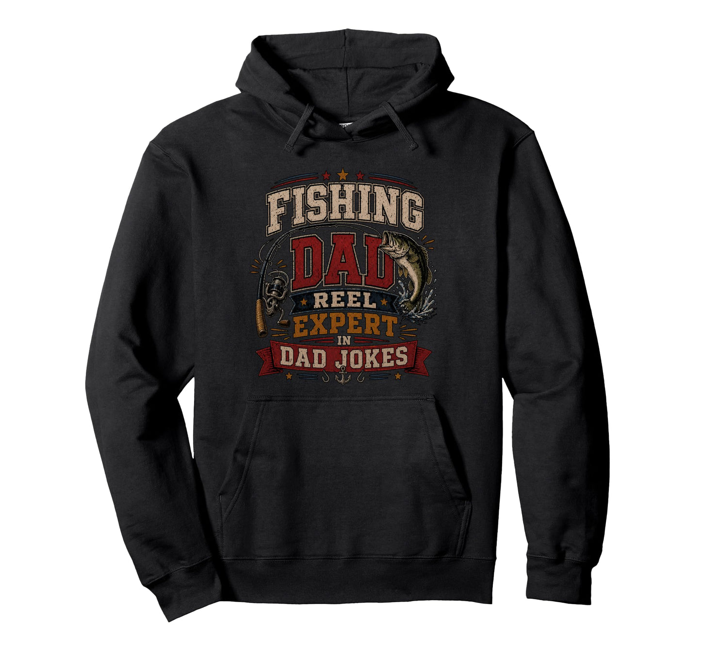 Fishing Dad Reel Expert Funny Hoodie - Aesthetic Graphic for Adults - T-Shirt, Sweatshirt, Hoodie