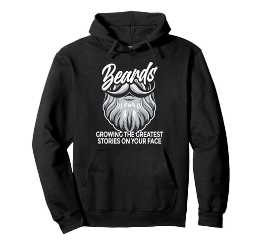 Bearded Facial Hair Fathers Day Dad Hoodie - Aesthetic Graphic for Adults - T-Shirt, Sweatshirt, Hoodie