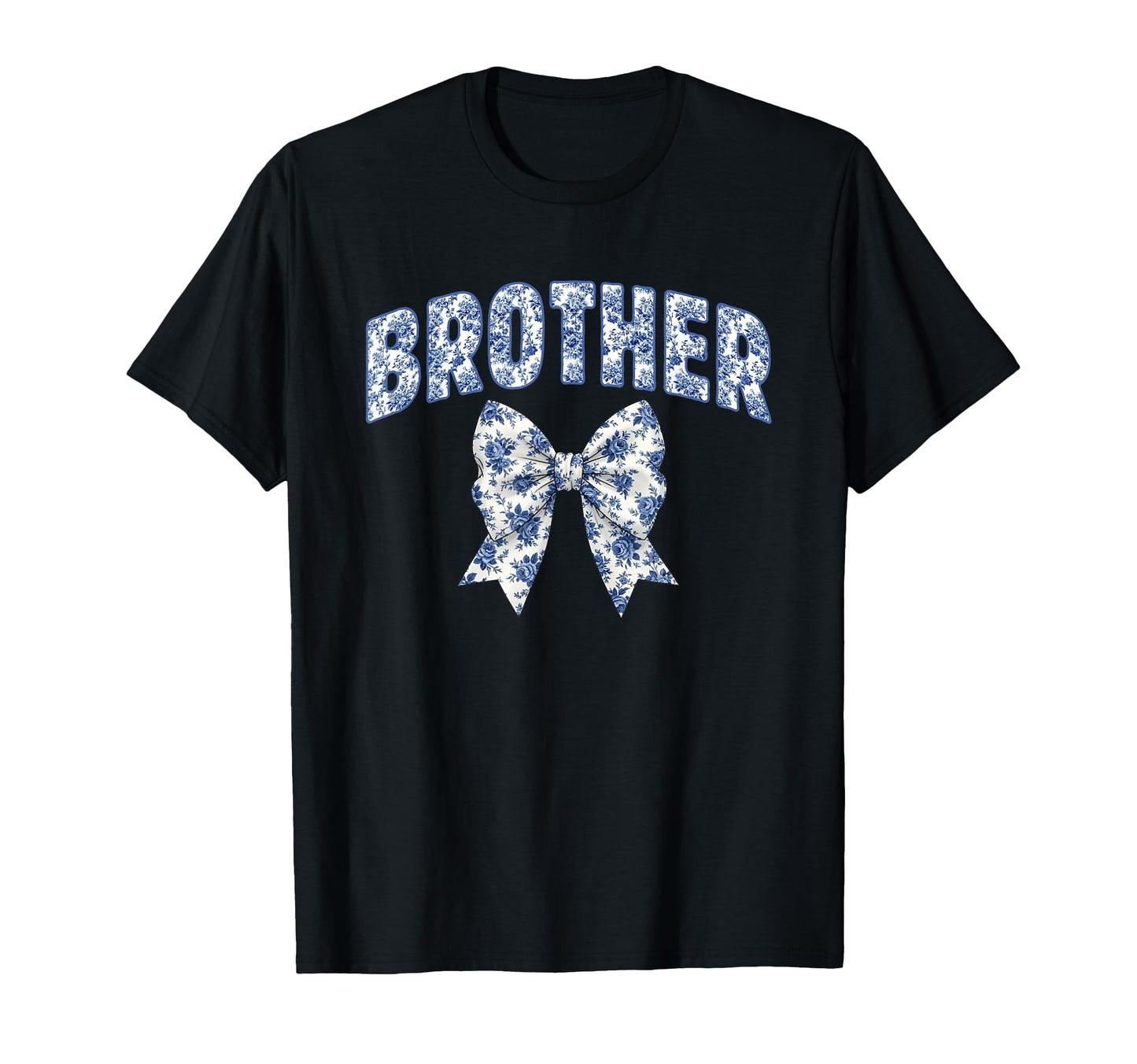 Brother Coquette Toile Blue Bow T-Shirt - Casual Everyday Wear Unisex - T-Shirt, Sweatshirt, Hoodie