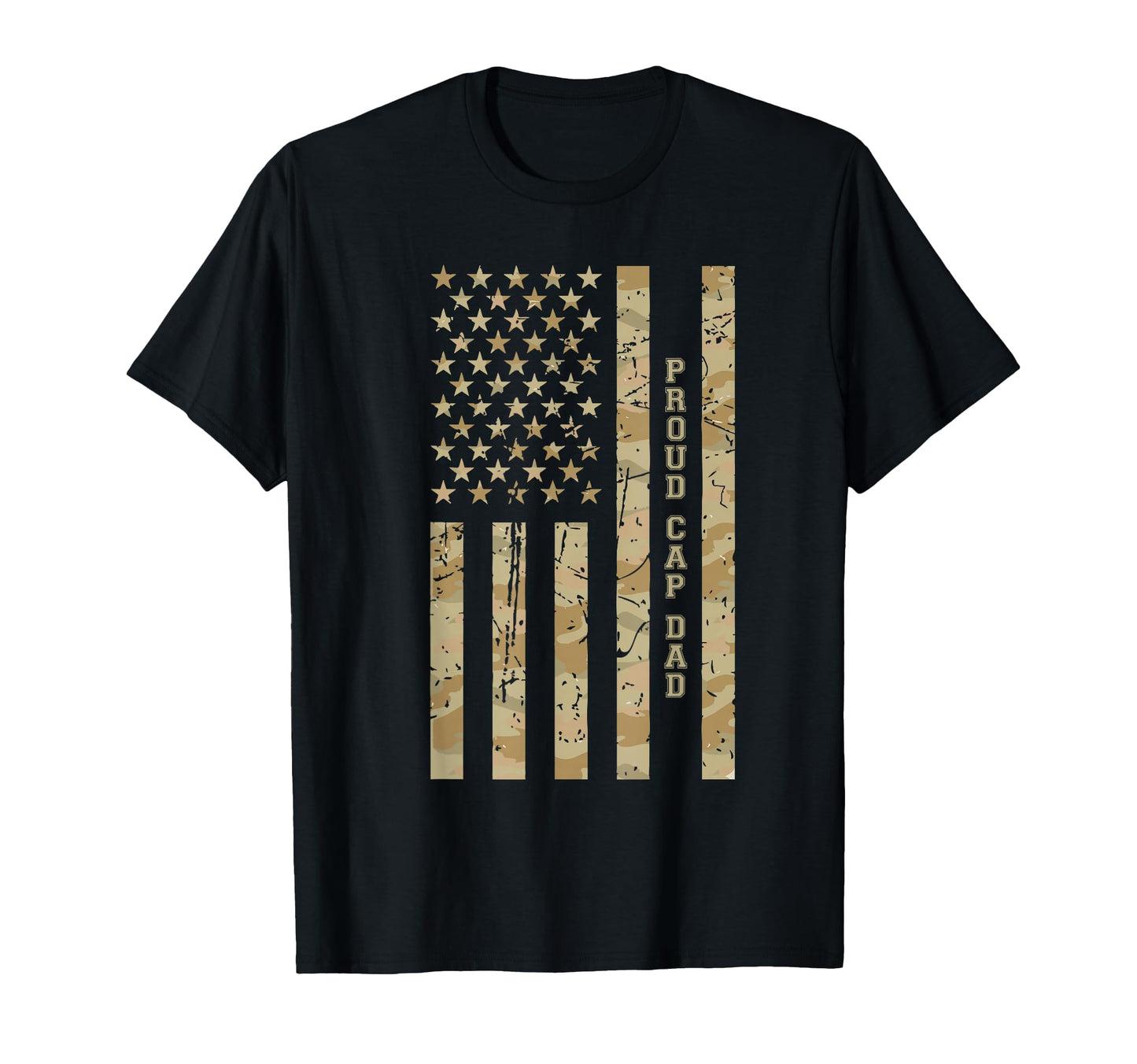 Proud Cap Dad Proud Dad Military T-Shirt - Novelty Apparel for Adults - T-Shirt, Sweatshirt, Hoodie
