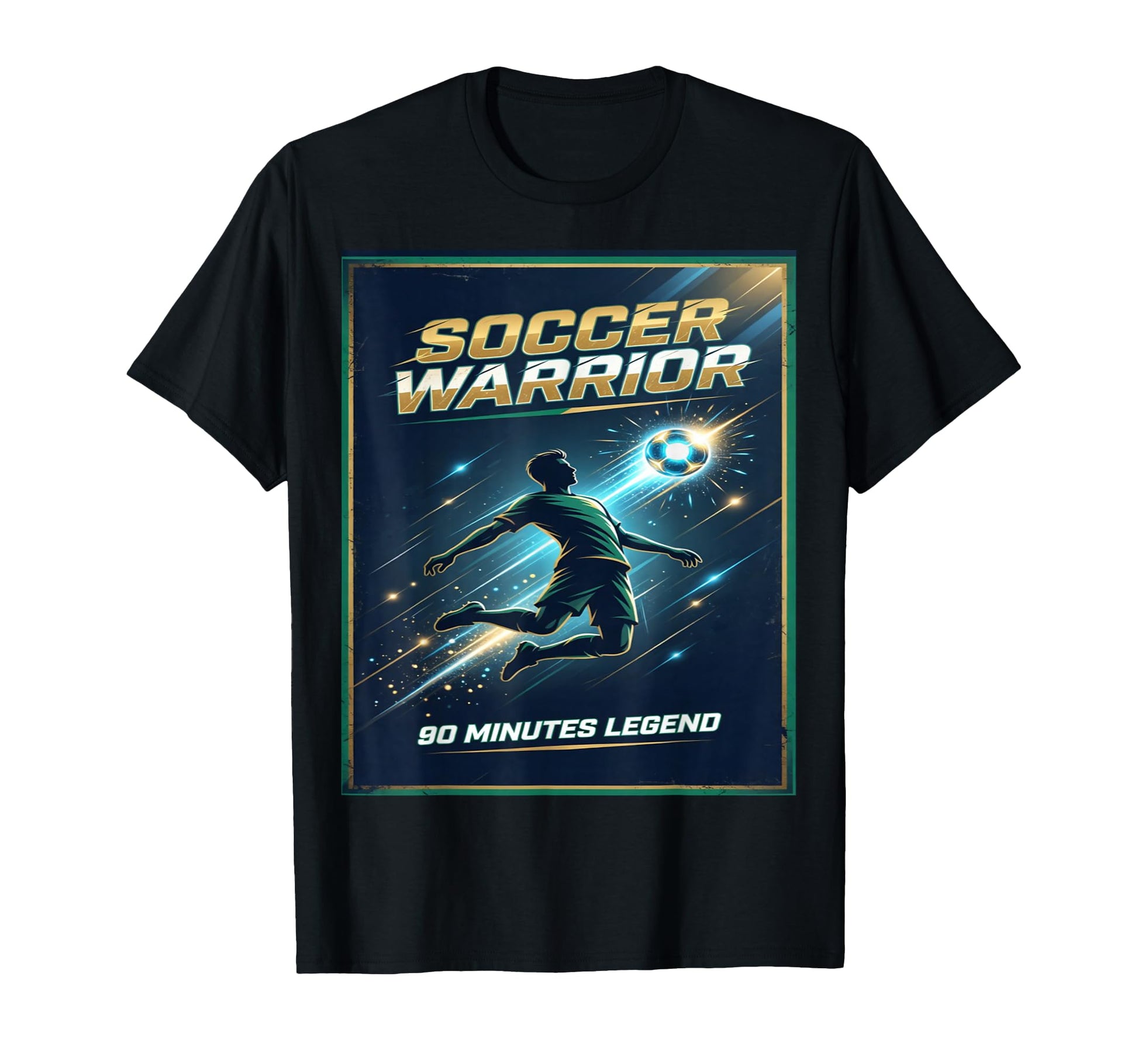 Football Warrior Soccer 90 Minutes T-Shirt - Minimalist Print for Adults - T-Shirt, Sweatshirt, Hoodie