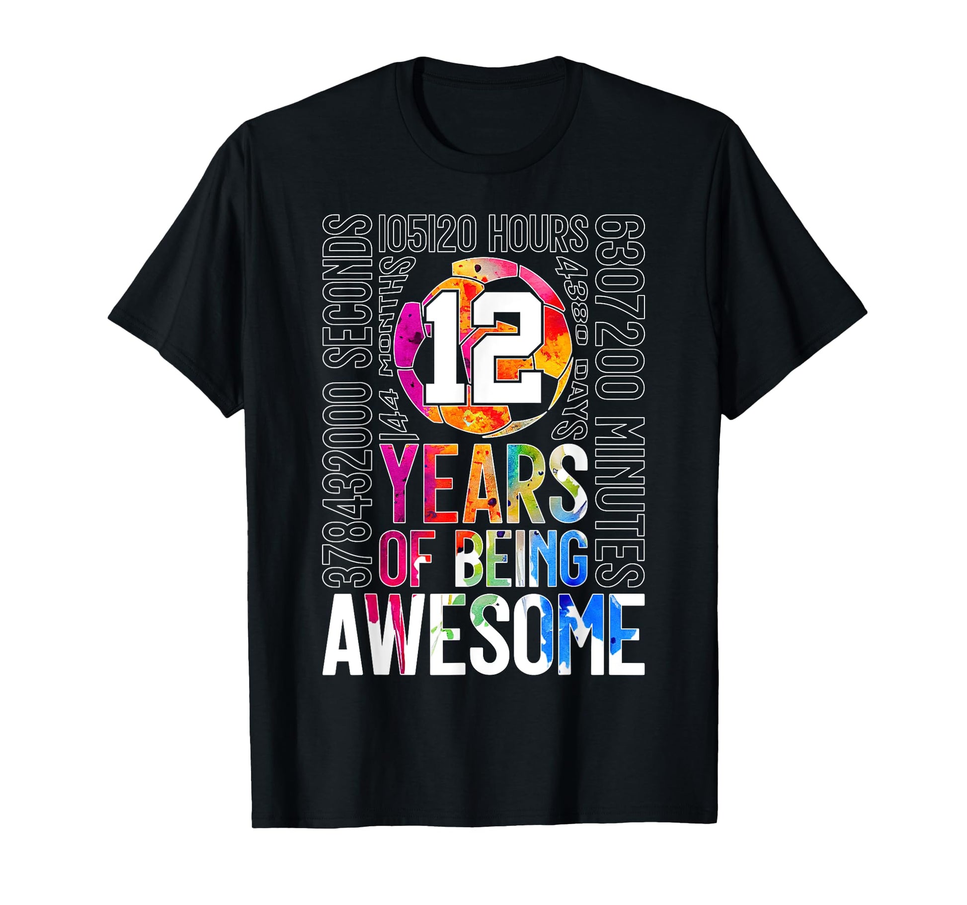 12 Years Being Awesome Soccer 12Th T-Shirt - Fun Novelty Design Men Women - T-Shirt, Sweatshirt, Hoodie