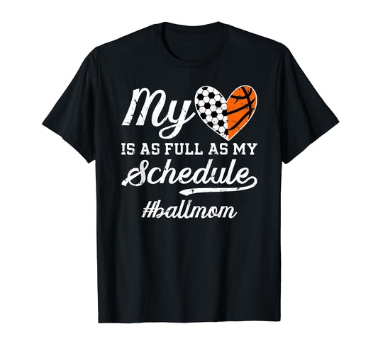 Ball Mom Proud Basketball Soccer Mom T-Shirt - Aesthetic Graphic for Adults - T-Shirt, Sweatshirt, Hoodie