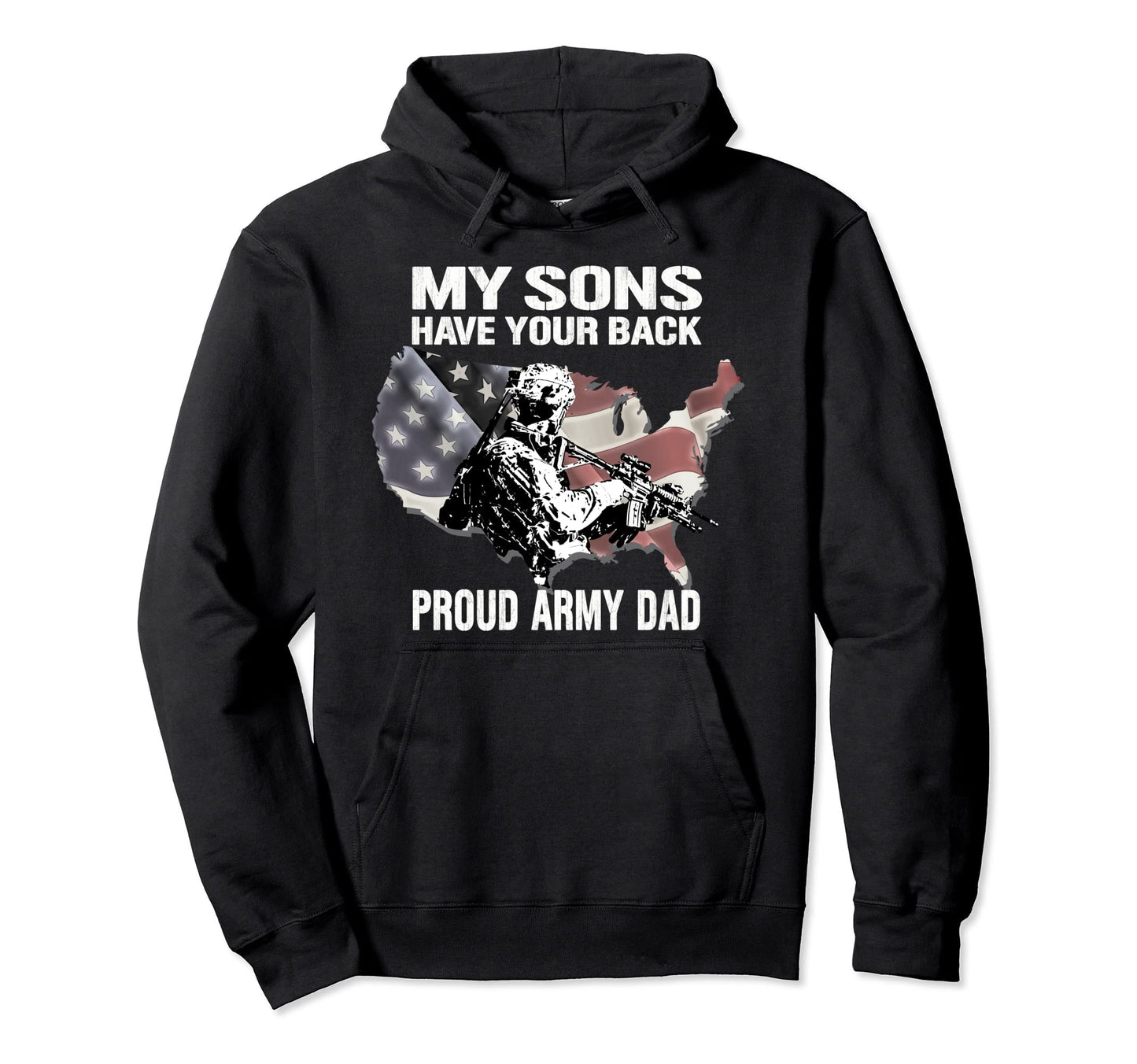 My Sons Have Your Back Proud Army Dad Hoodie - Minimalist Print Men Women - T-Shirt, Sweatshirt, Hoodie
