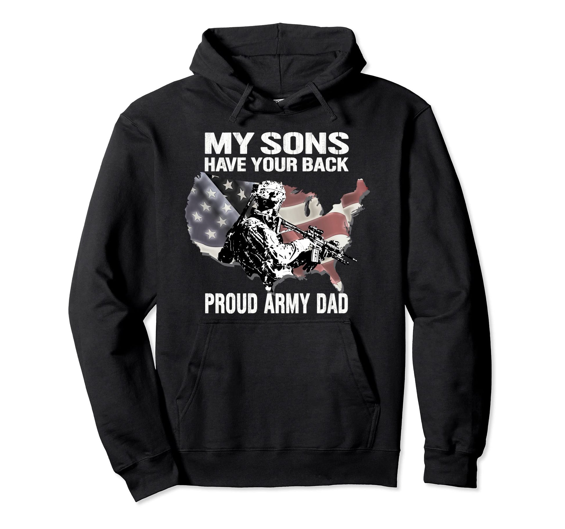 My Sons Have Your Back Proud Army Dad Hoodie - Minimalist Print Men Women - T-Shirt, Sweatshirt, Hoodie