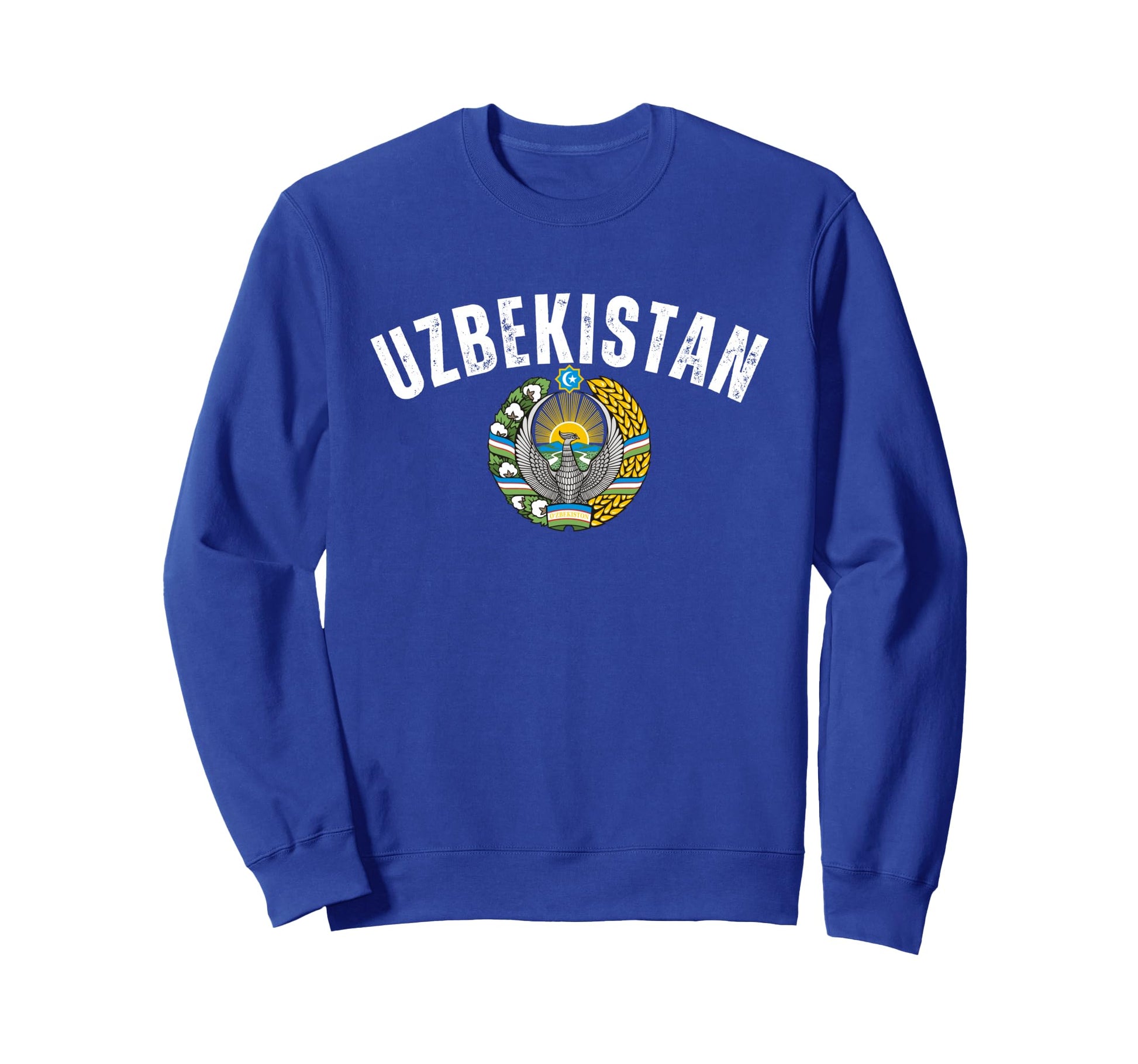Uzbekistan Pride Emblem Soccer Fan Sweatshirt - Graphic Print for Adults - T-Shirt, Sweatshirt, Hoodie