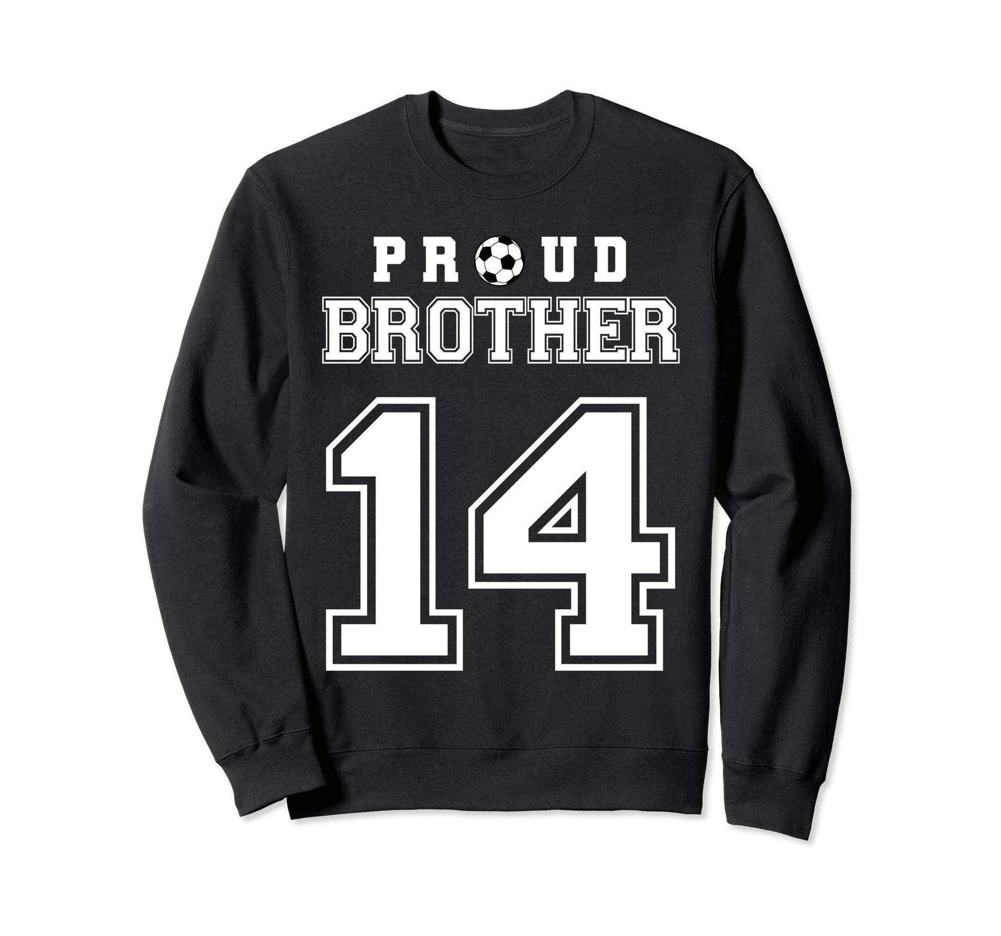 Number 14 Custom Proud Soccer Sweatshirt - Fun Novelty Design for Adults - T-Shirt, Sweatshirt, Hoodie