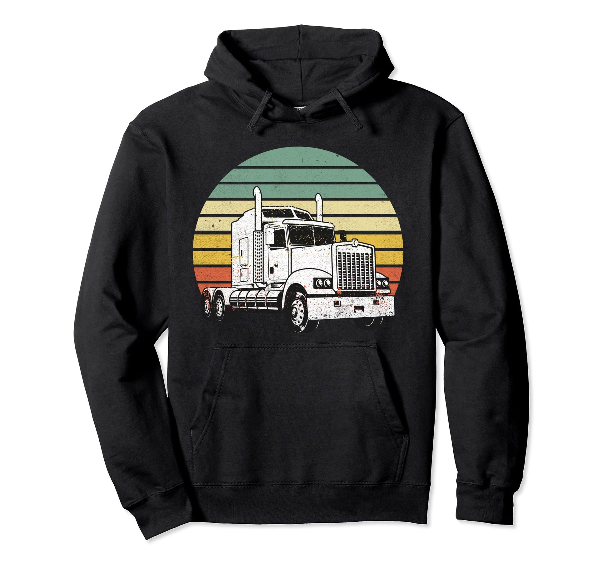 Mens Truck Driver Trucking Semi Hoodie - Fun Novelty Design for Adults - T-Shirt, Sweatshirt, Hoodie
