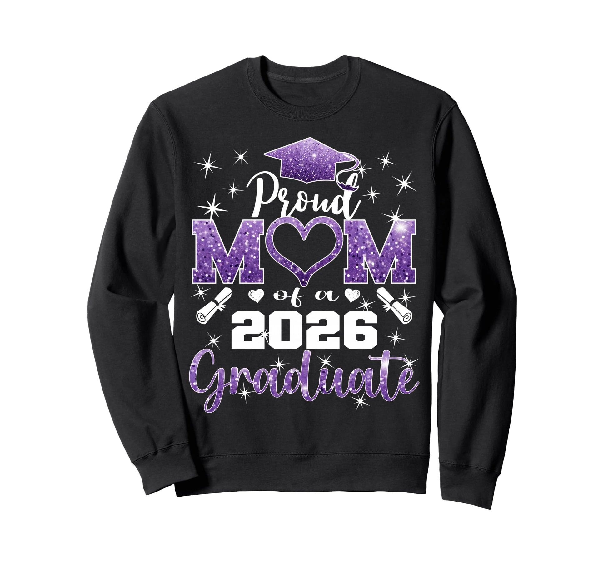 Super Proud Mom 2026 Graduate Senior Sweatshirt - Graphic Print Unisex - T-Shirt, Sweatshirt, Hoodie