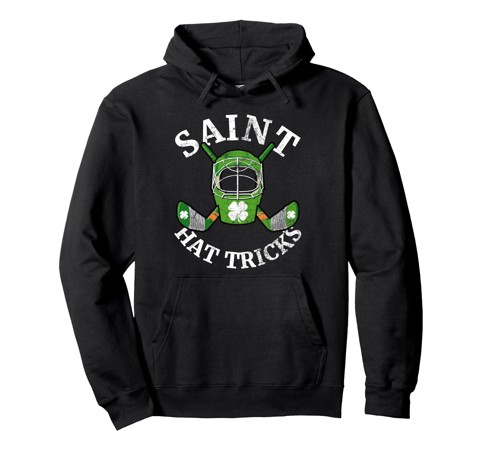 St Patricks Day Saint Hat Tricks Hockey Hoodie - Unique Graphic for Adults - T-Shirt, Sweatshirt, Hoodie