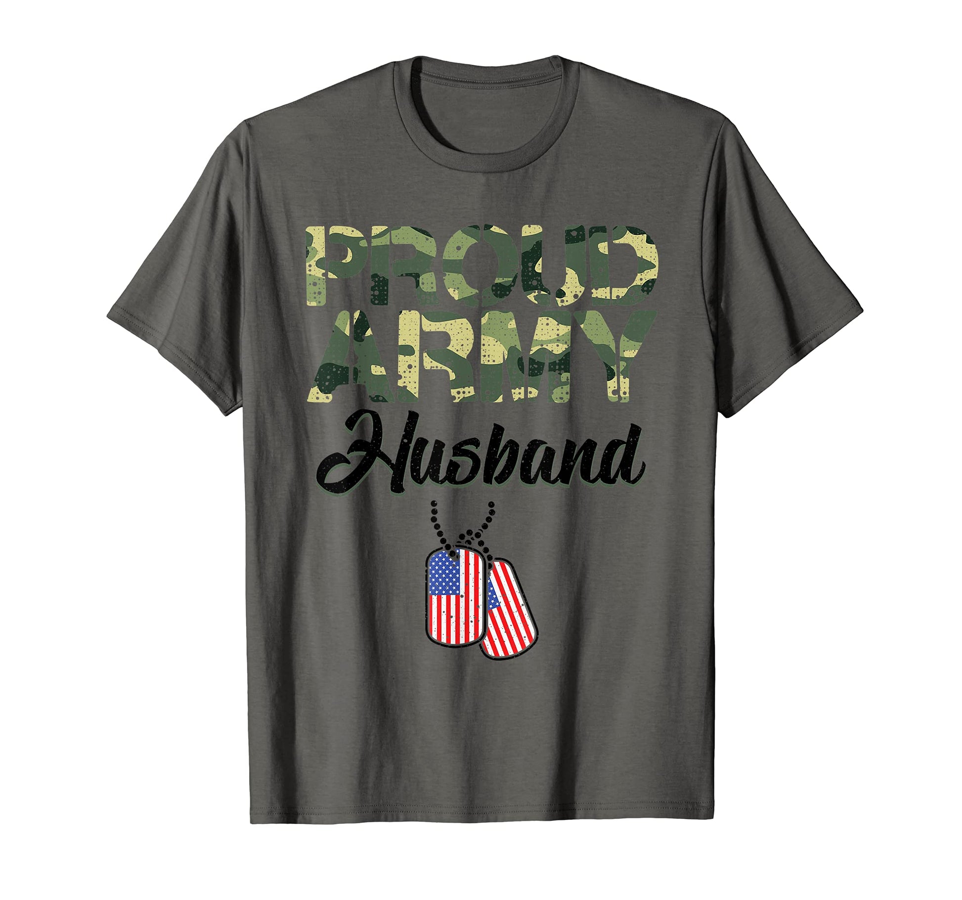 Funny Proud Army Husband Military Camo Dad T-Shirt - Unique Graphic Unisex - T-Shirt, Sweatshirt, Hoodie
