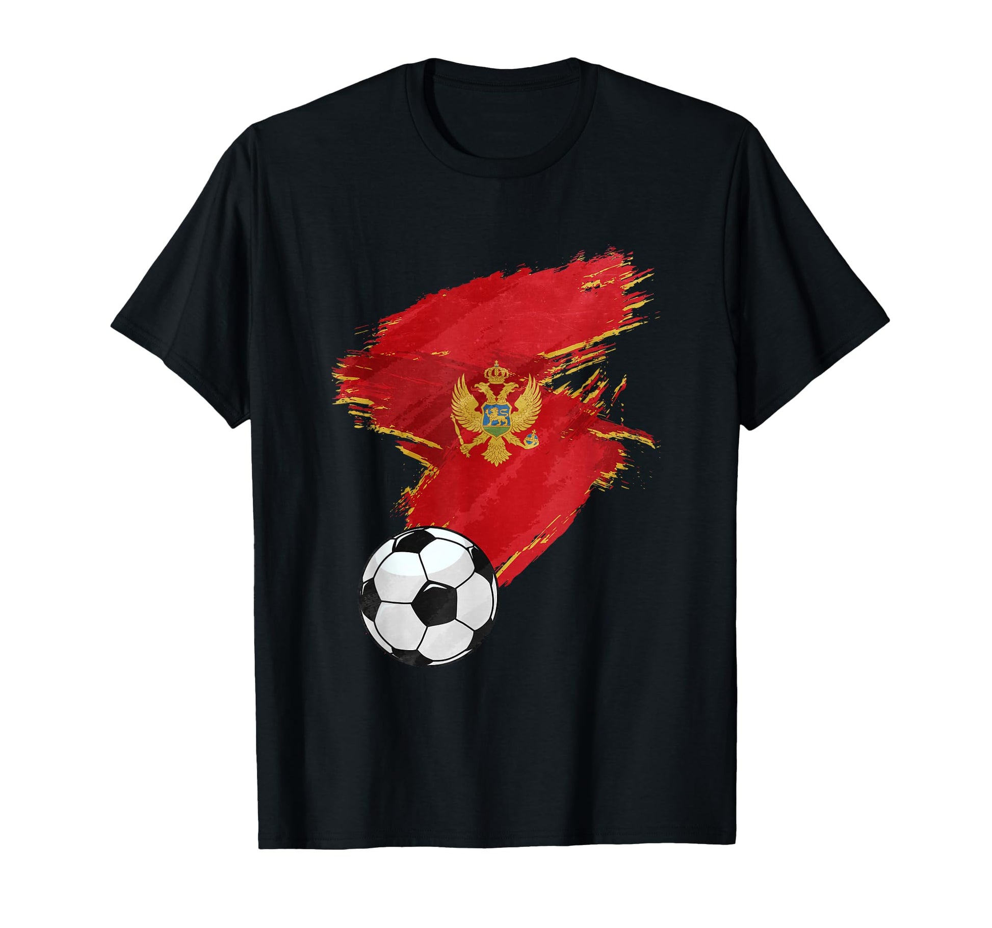Montenegro Soccer Football Flag T-Shirt - Trendy Graphic Men Women - T-Shirt, Sweatshirt, Hoodie