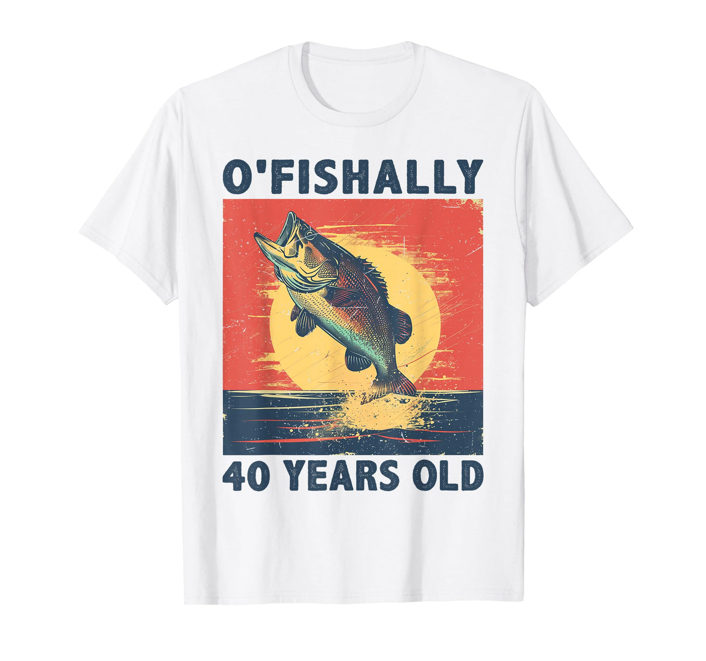 Ofishally 40 Years Old 1985 Fishing T-Shirt - Minimalist Print Unisex - T-Shirt, Sweatshirt, Hoodie