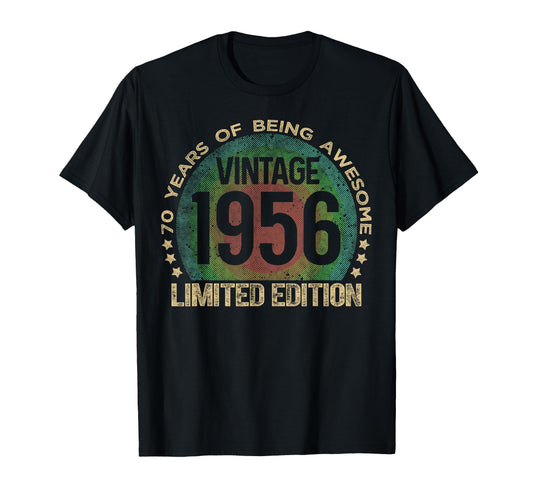 70 Year Old Gifts 1956 70Th Birthday T-Shirt - Trendy Graphic Men Women - T-Shirt, Sweatshirt, Hoodie