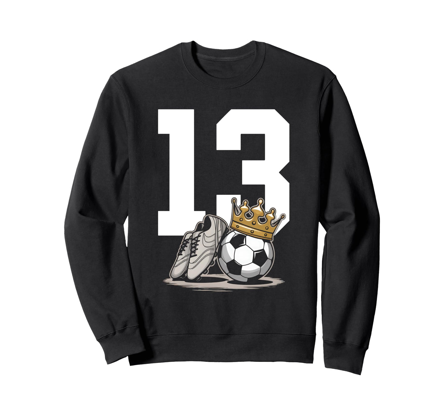 13 Soccer Birthday Gift Soccer Sweatshirt - Minimalist Print for Adults - T-Shirt, Sweatshirt, Hoodie