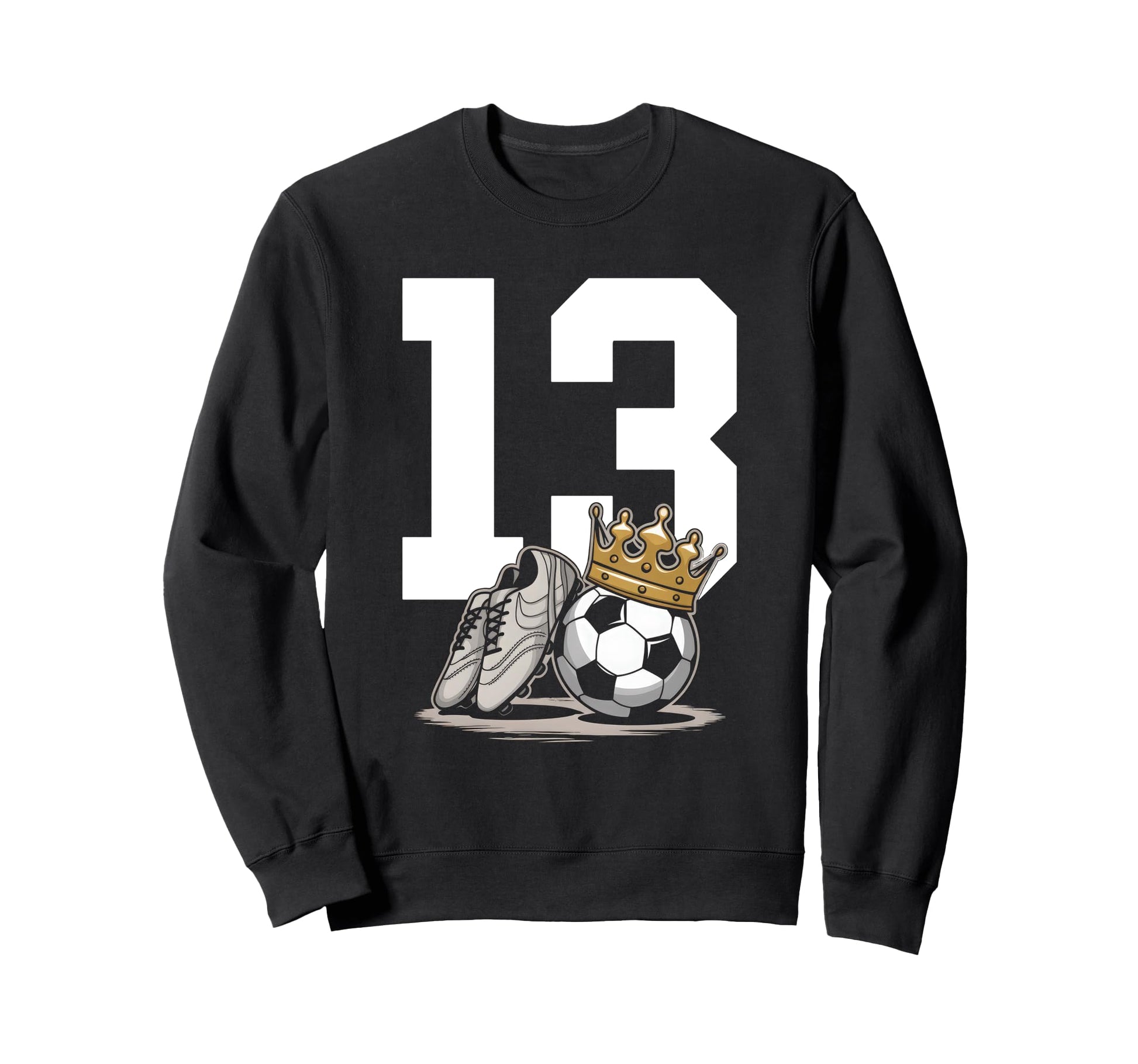 13 Soccer Birthday Gift Soccer Sweatshirt - Minimalist Print for Adults - T-Shirt, Sweatshirt, Hoodie