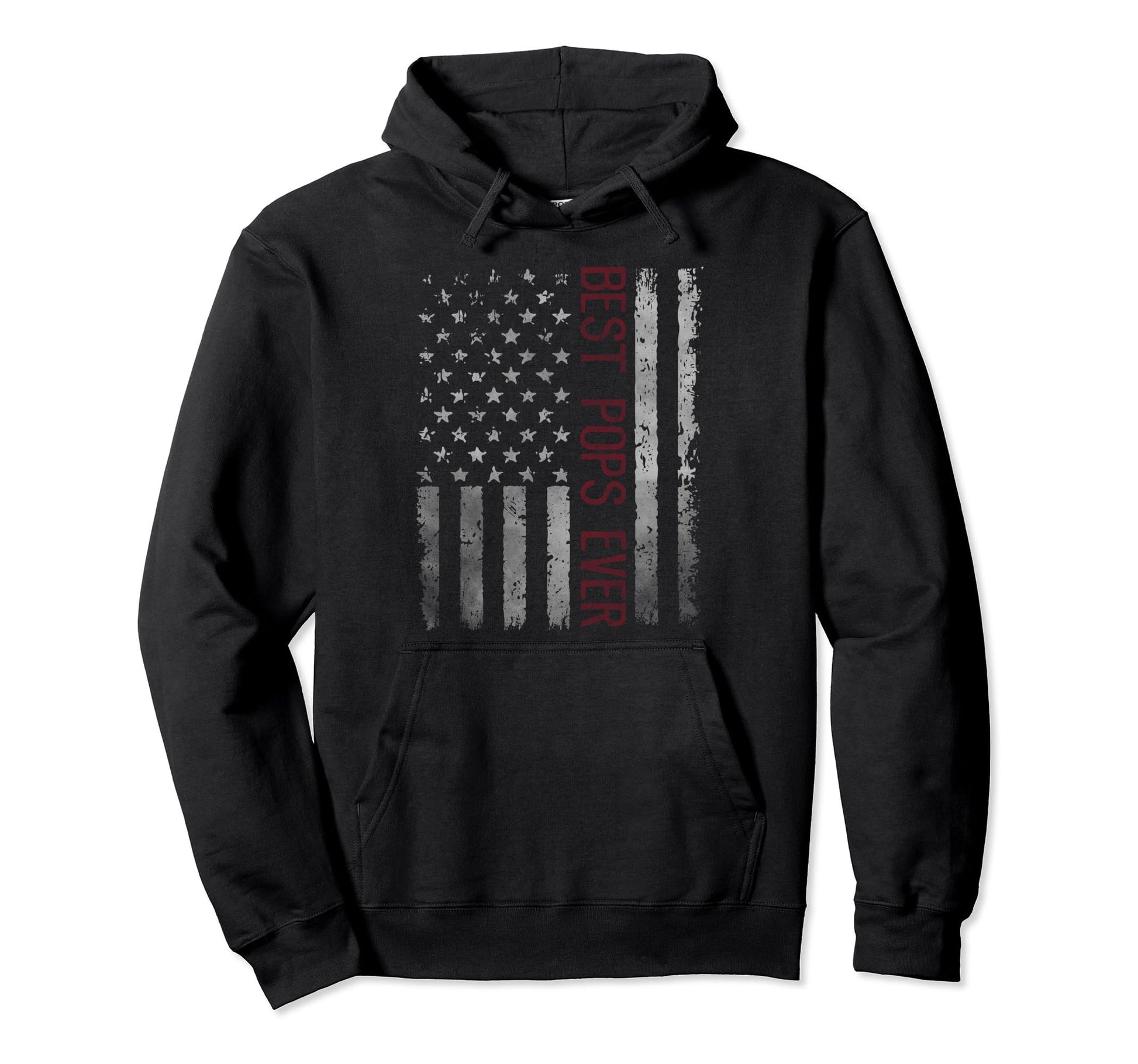 Us Flag Best Pops Ever Fathers Day Hoodie - Custom Art Print for Adults - T-Shirt, Sweatshirt, Hoodie