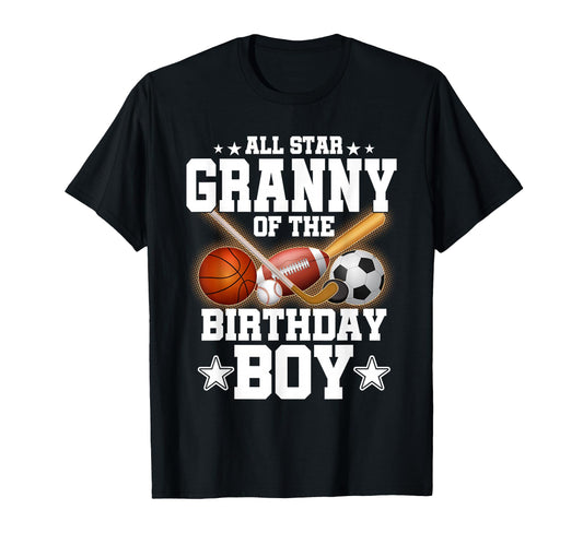 All Star Granny Birthday Basketball T-Shirt - Minimalist Print Unisex - T-Shirt, Sweatshirt, Hoodie