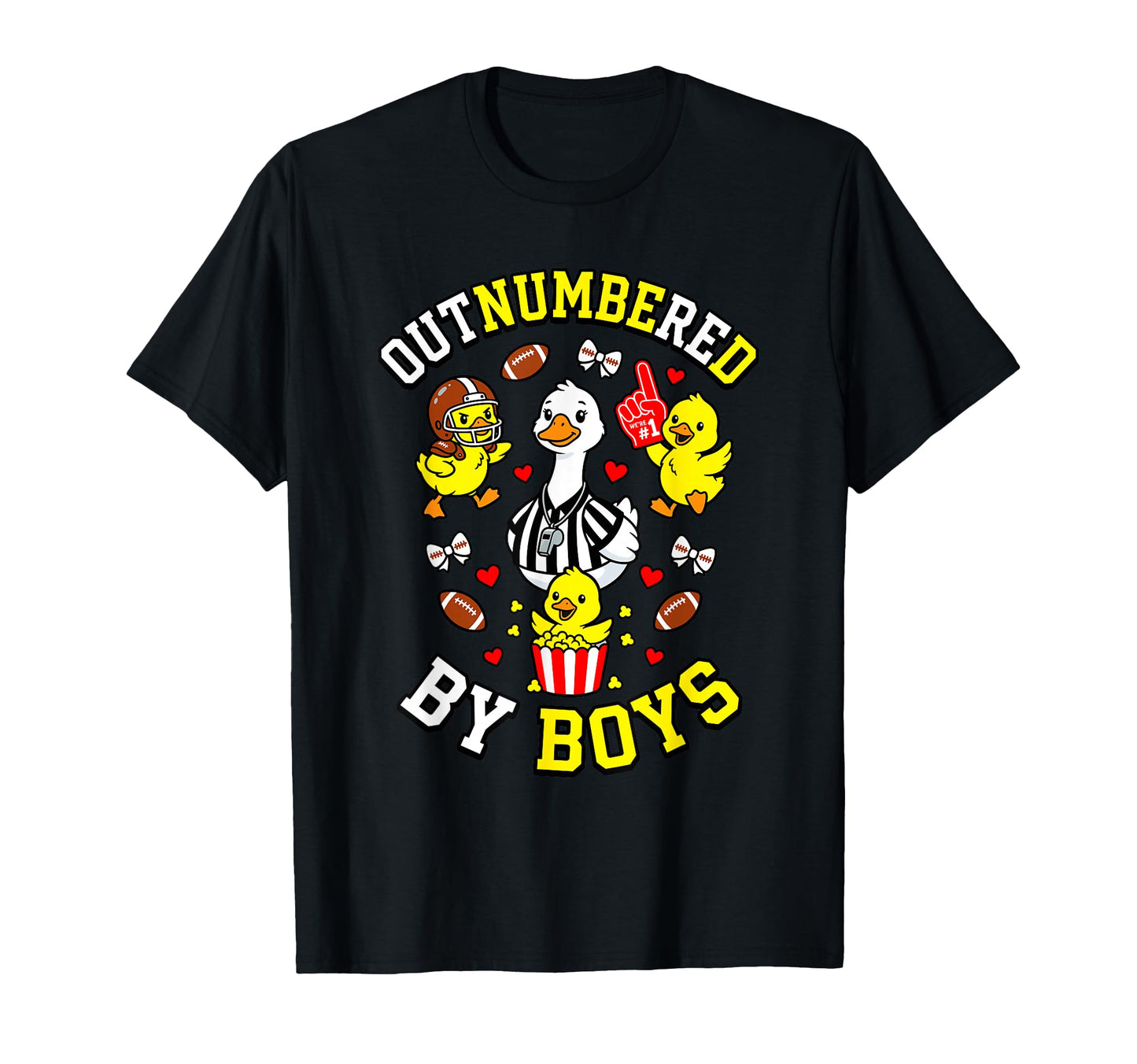 Outnumbered Ducklings Football T-Shirt - Minimalist Print for Adults - T-Shirt, Sweatshirt, Hoodie