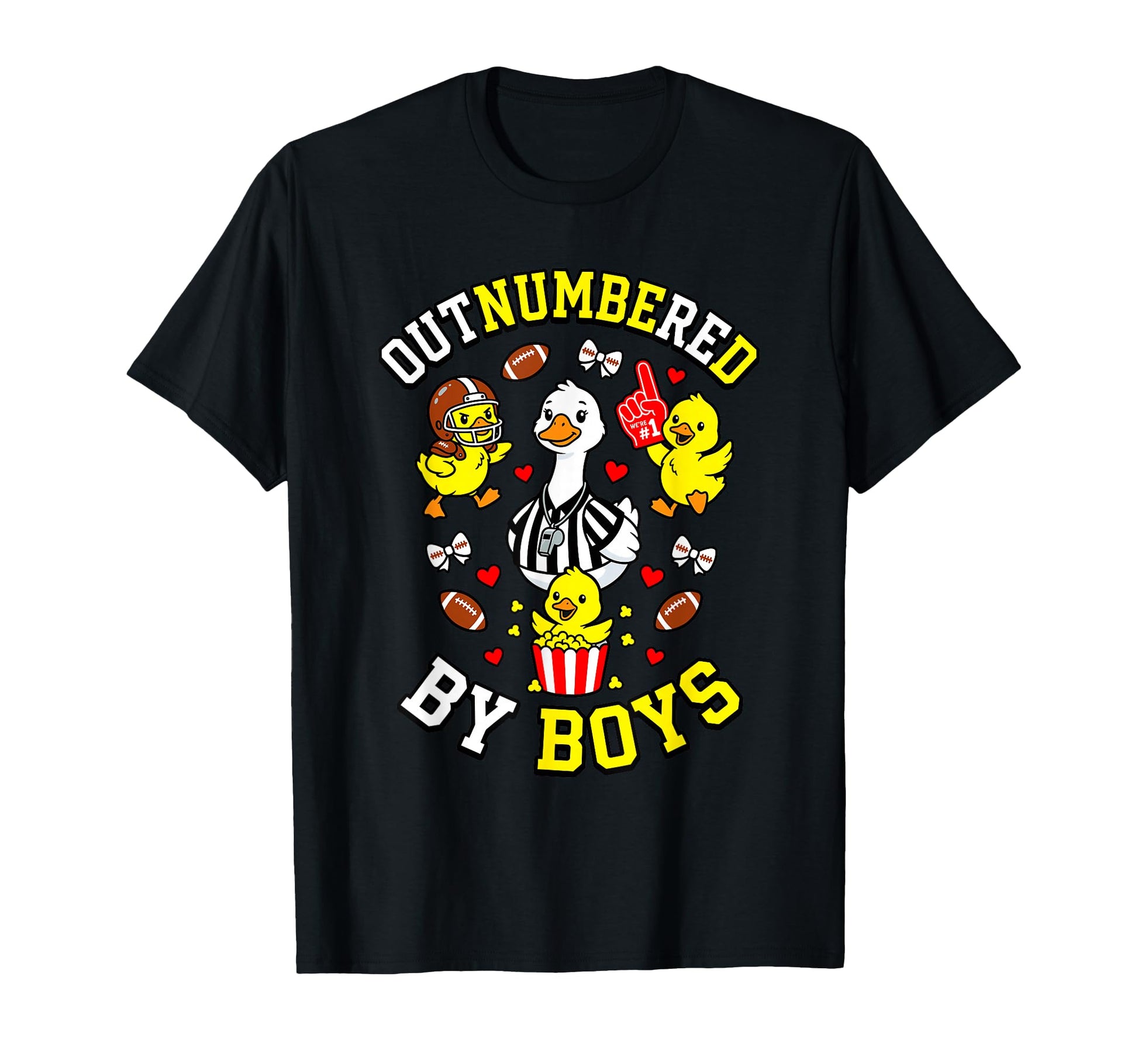 Outnumbered Ducklings Football T-Shirt - Minimalist Print for Adults - T-Shirt, Sweatshirt, Hoodie