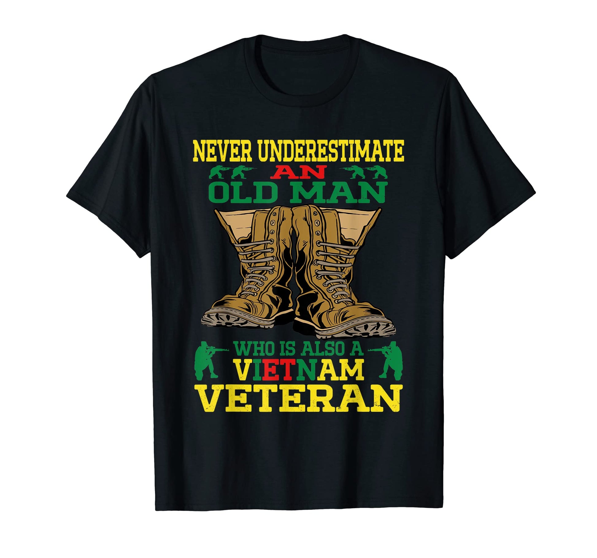 Never Underestimate Old Vietnam T-Shirt - Custom Art Print for Adults - T-Shirt, Sweatshirt, Hoodie