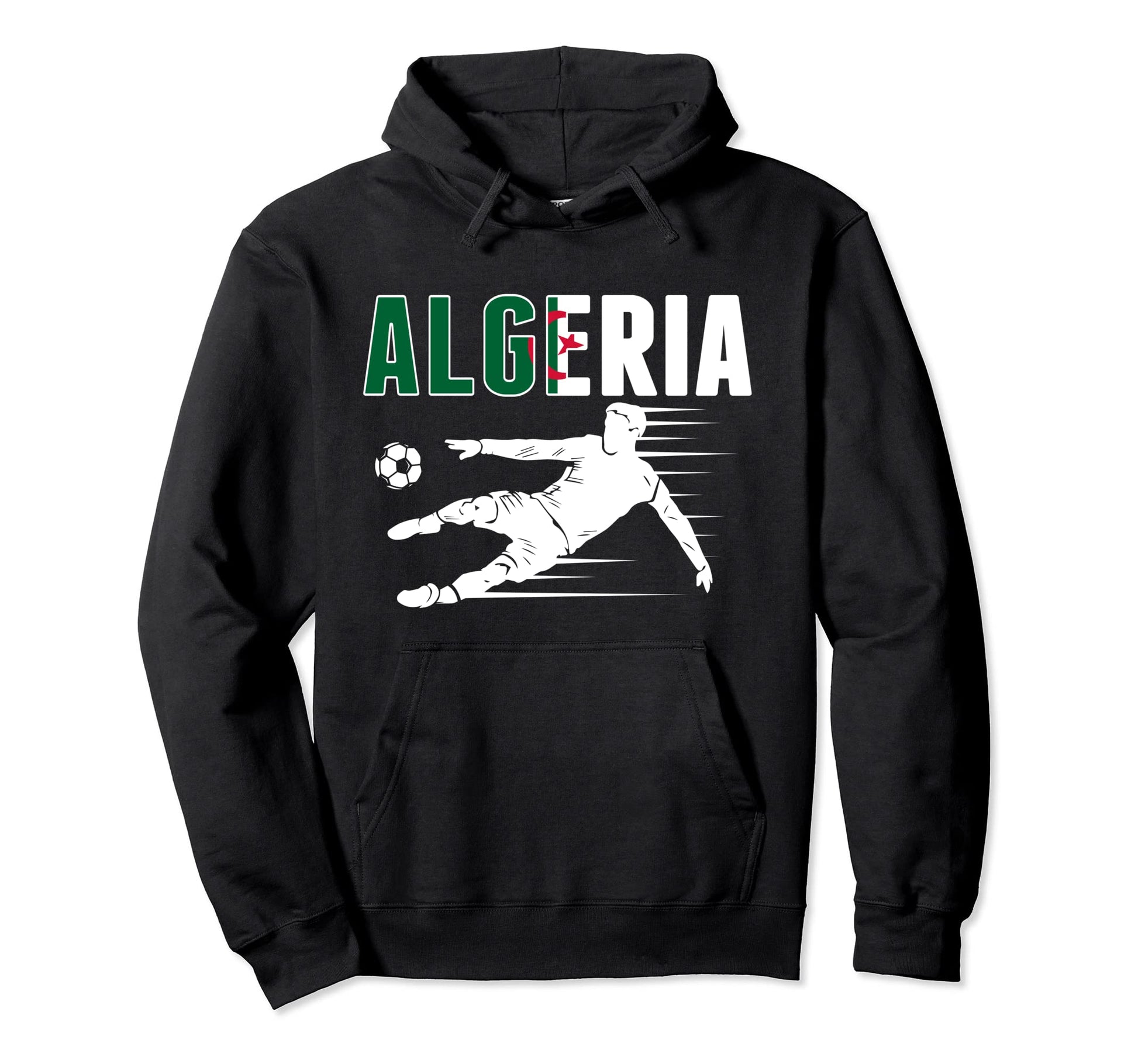 Algeria Soccer Fans Jersey Algerian Hoodie - Trendy Graphic Unisex - T-Shirt, Sweatshirt, Hoodie
