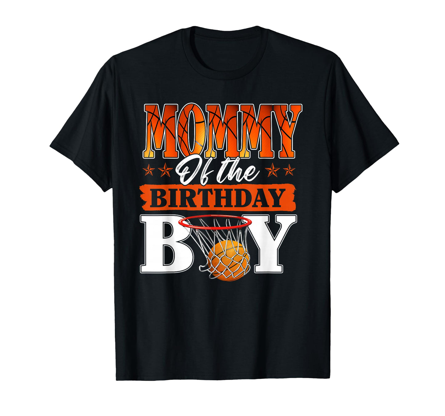 Basketball Mommy Birthday Family Matching T-Shirt - Minimalist Print Unisex - T-Shirt, Sweatshirt, Hoodie