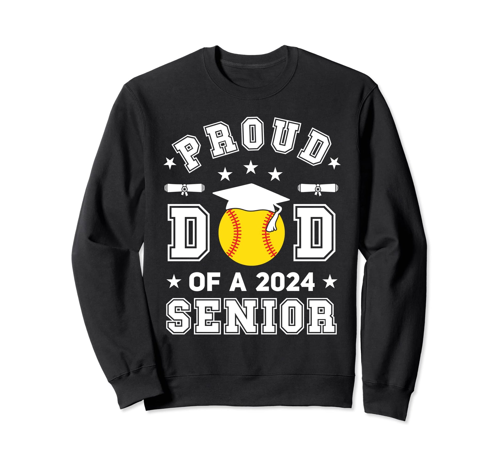 Proud Dad 2024 Senior Highschool Sweatshirt - Minimalist Print Unisex - T-Shirt, Sweatshirt, Hoodie