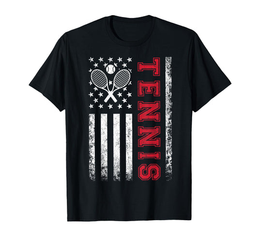 American Flag Tennis Best Gifts T-Shirt - Custom Art Print Men Women - T-Shirt, Sweatshirt, Hoodie