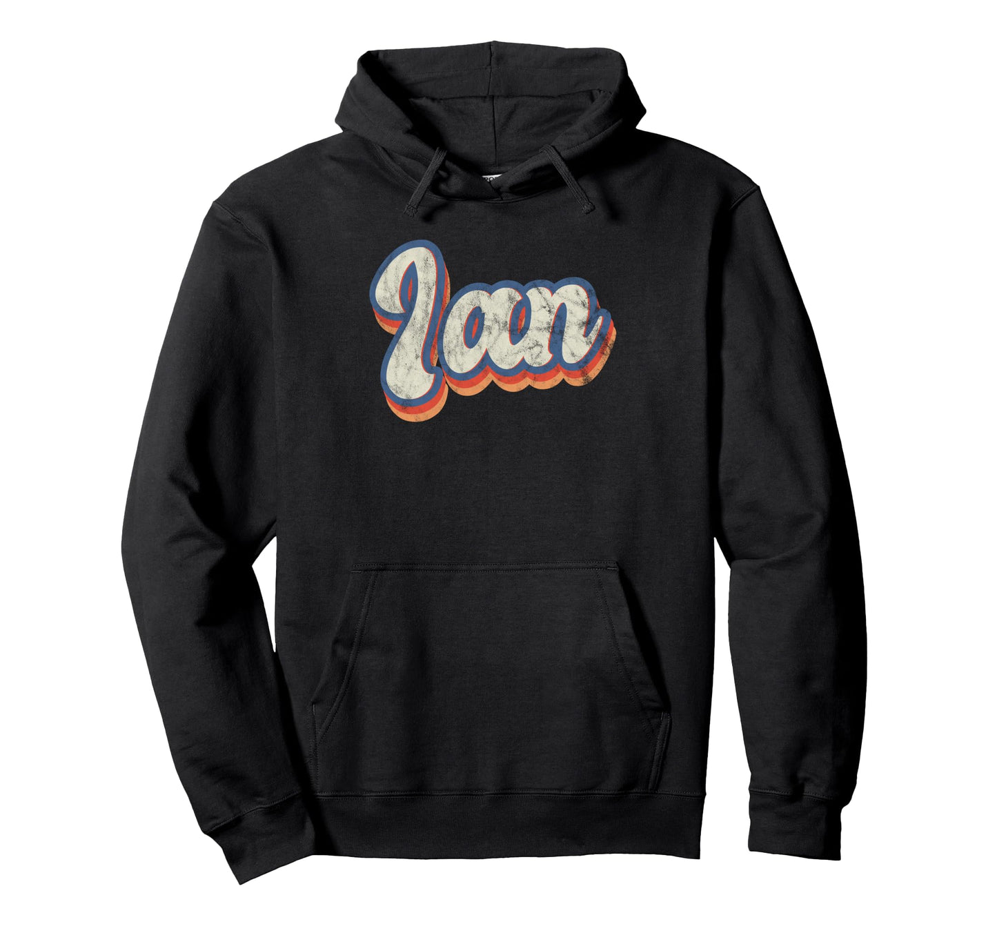 Ian Personalized Name Custom Lettering 70S Hoodie - Graphic Print Men Women - T-Shirt, Sweatshirt, Hoodie