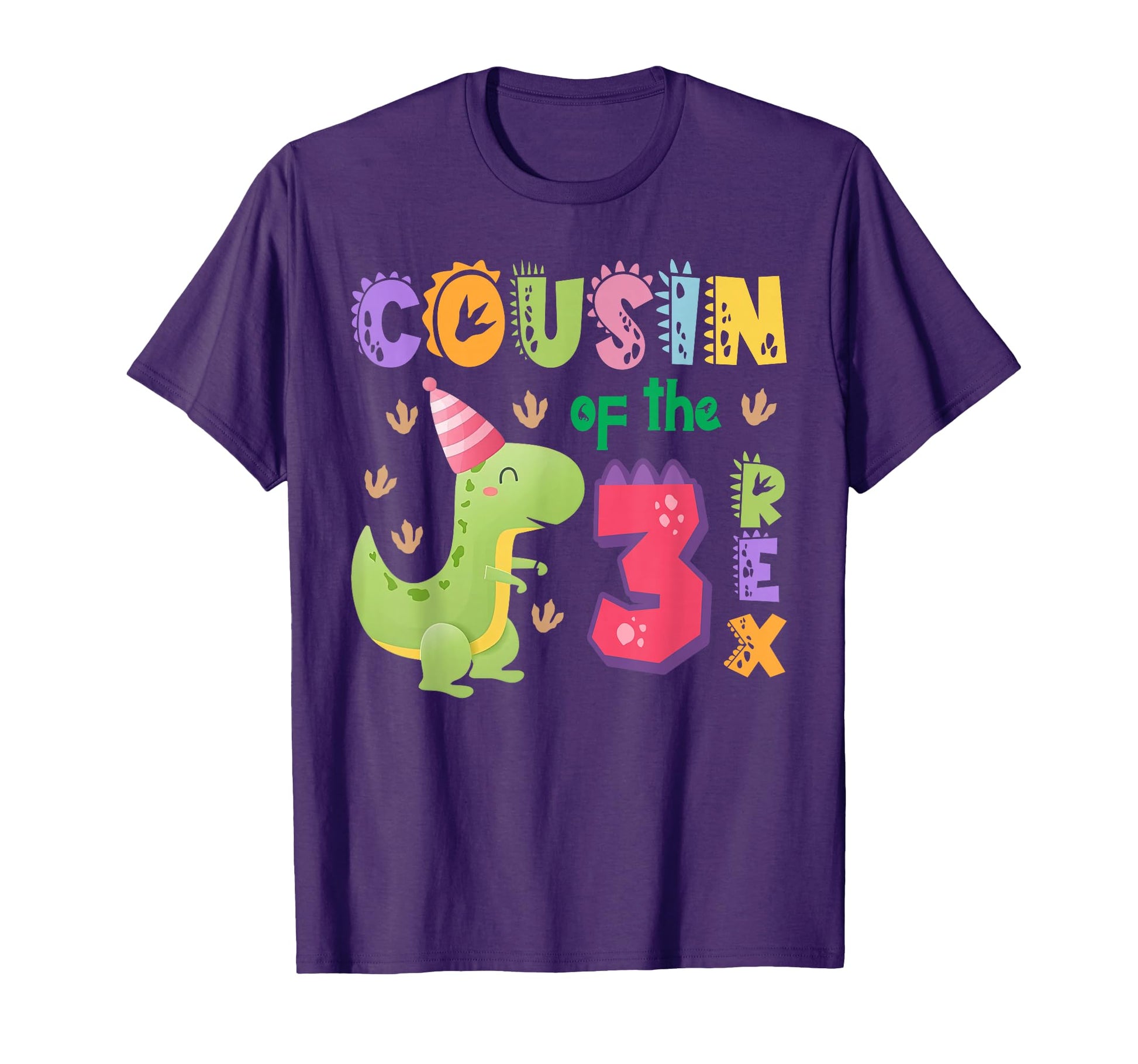 Cousin Three Rex Birthday Dinosaur T-Shirt - Trendy Graphic Men Women - T-Shirt, Sweatshirt, Hoodie