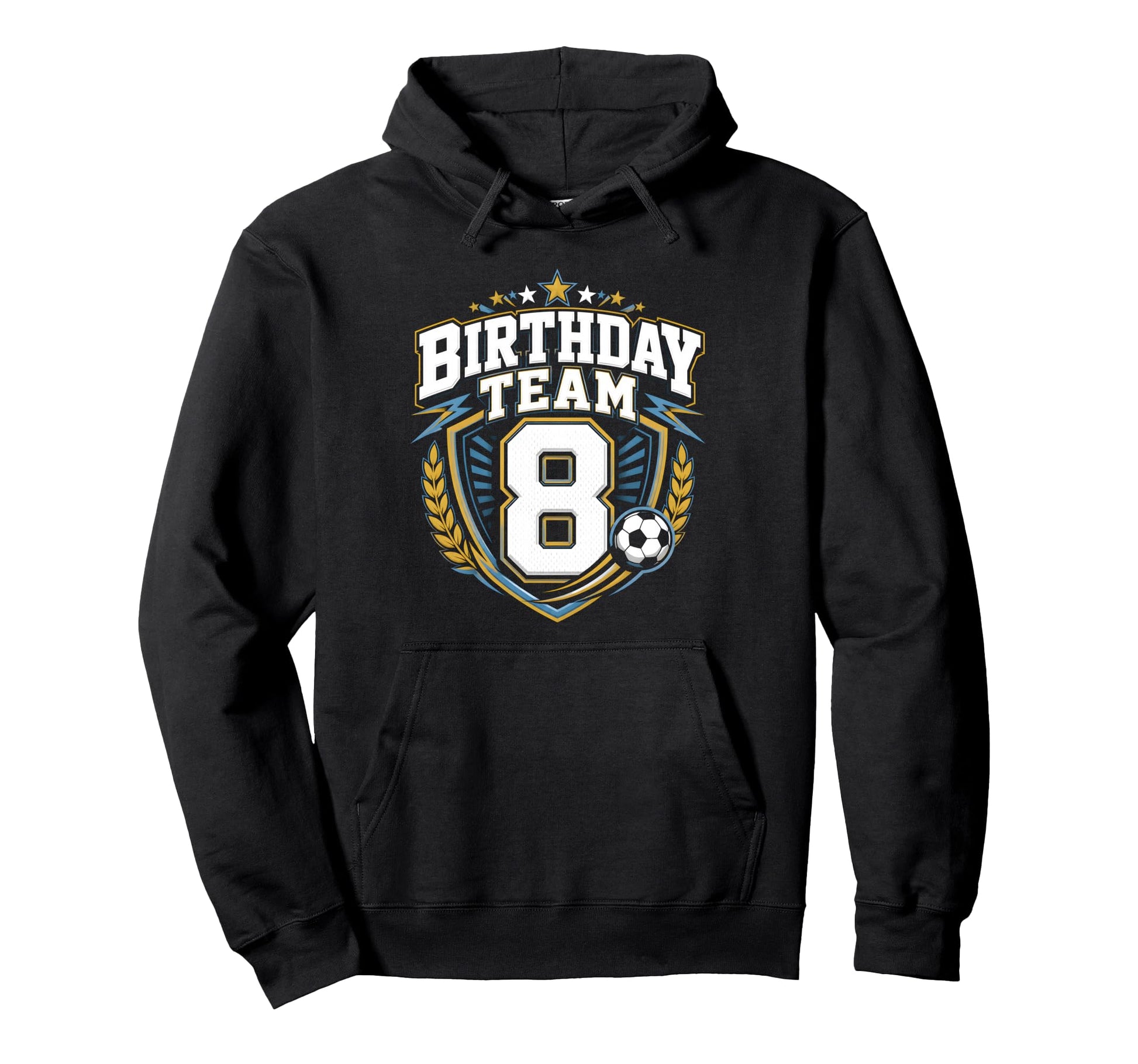Birthday Team 8Th Birthday Soccer Hoodie - Aesthetic Graphic Men Women - T-Shirt, Sweatshirt, Hoodie