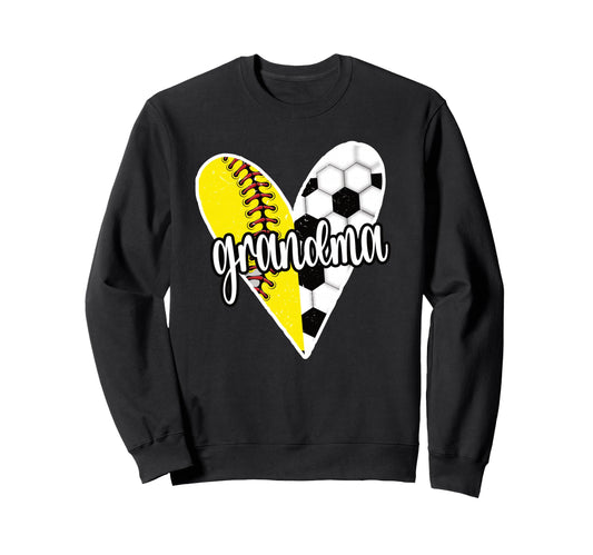 Baller Grandma Proud Softball Sweatshirt - Trendy Graphic for Adults - T-Shirt, Sweatshirt, Hoodie