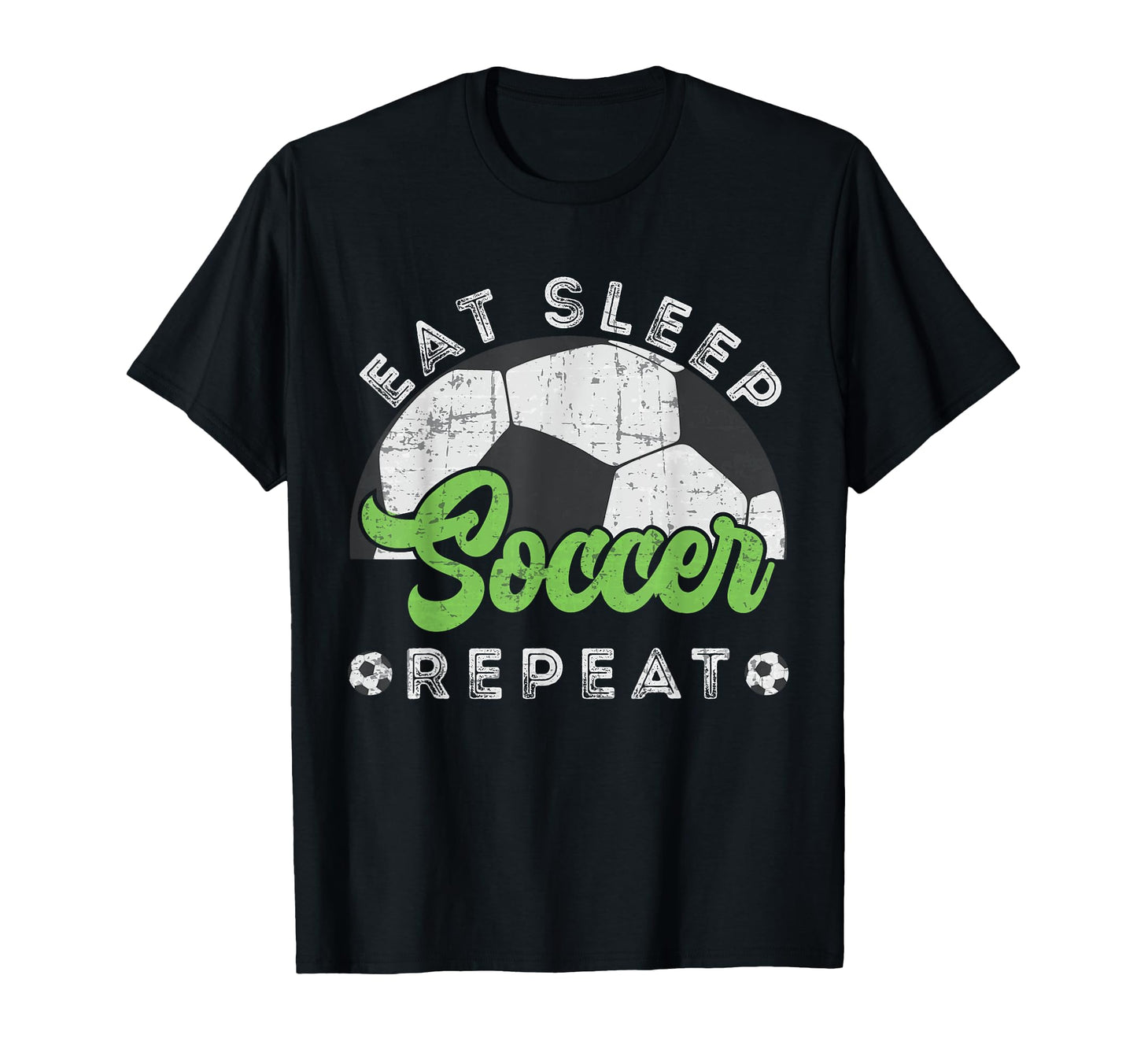 Eat Sleep Soccer Repeat Distressed T-Shirt - Minimalist Print for Adults - T-Shirt, Sweatshirt, Hoodie