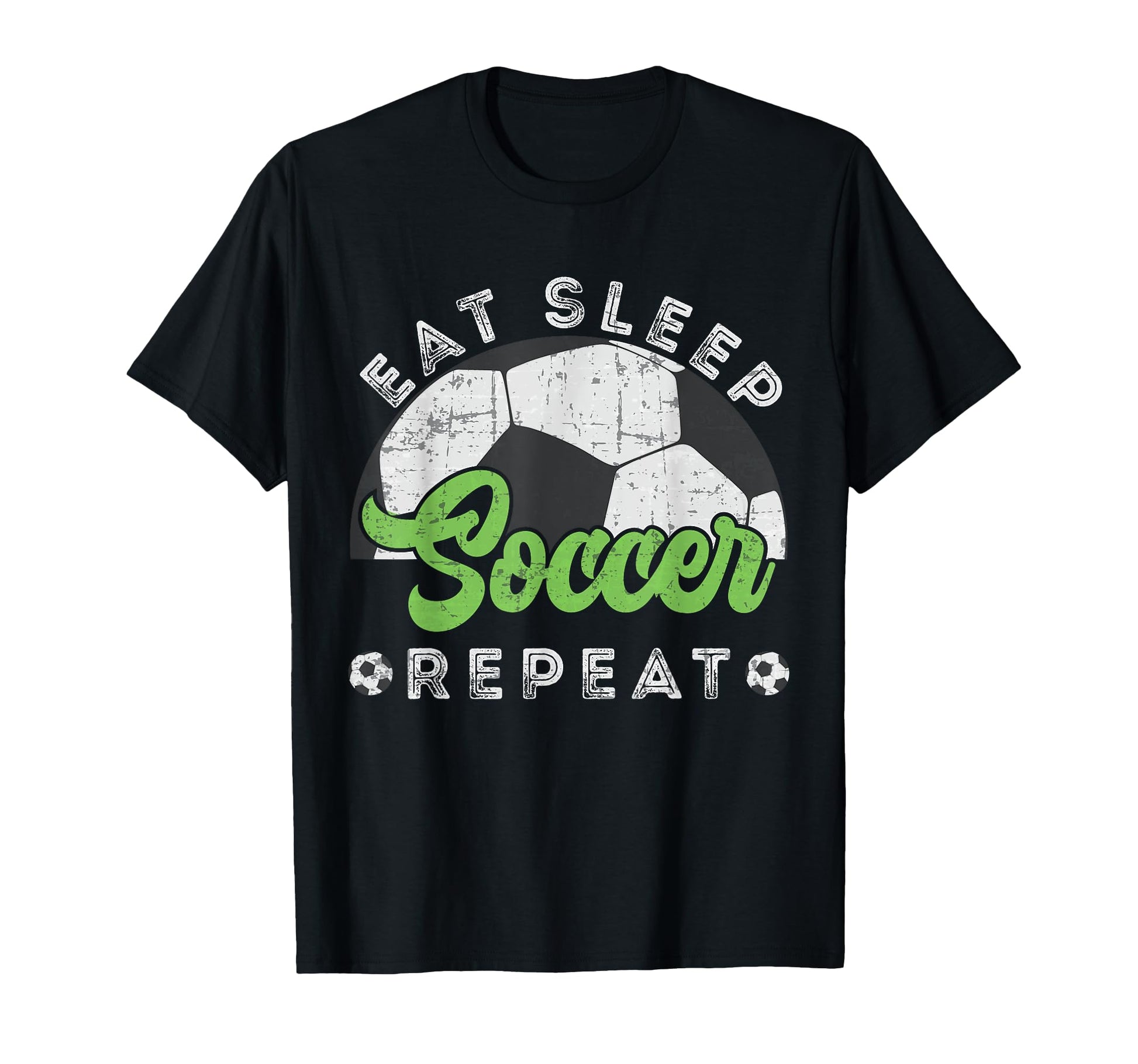 Eat Sleep Soccer Repeat Distressed T-Shirt - Minimalist Print for Adults - T-Shirt, Sweatshirt, Hoodie