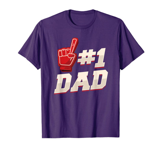 Athletic 1 Dad Number 1 Father Dad T-Shirt - Custom Art Print Men Women - T-Shirt, Sweatshirt, Hoodie