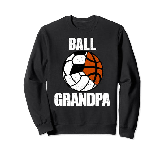 Ball Grandpa Funny Volleyball Sweatshirt - Minimalist Print for Adults - T-Shirt, Sweatshirt, Hoodie
